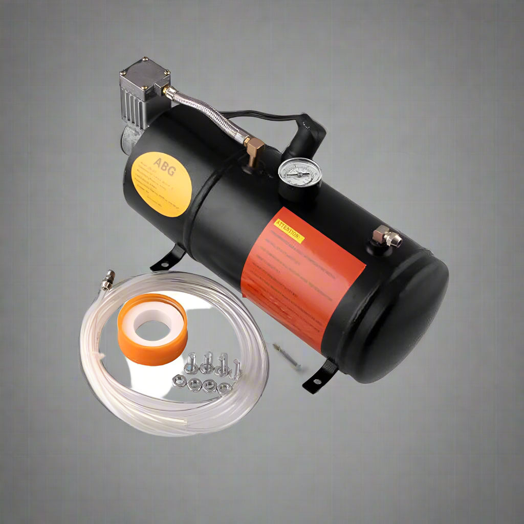 4 Trumpet 150dB Train Air Horn Kit with Loud Compressor System - Model S1123 | Heavy Duty Truck, Boat & Emergency Vehicle Warning Device