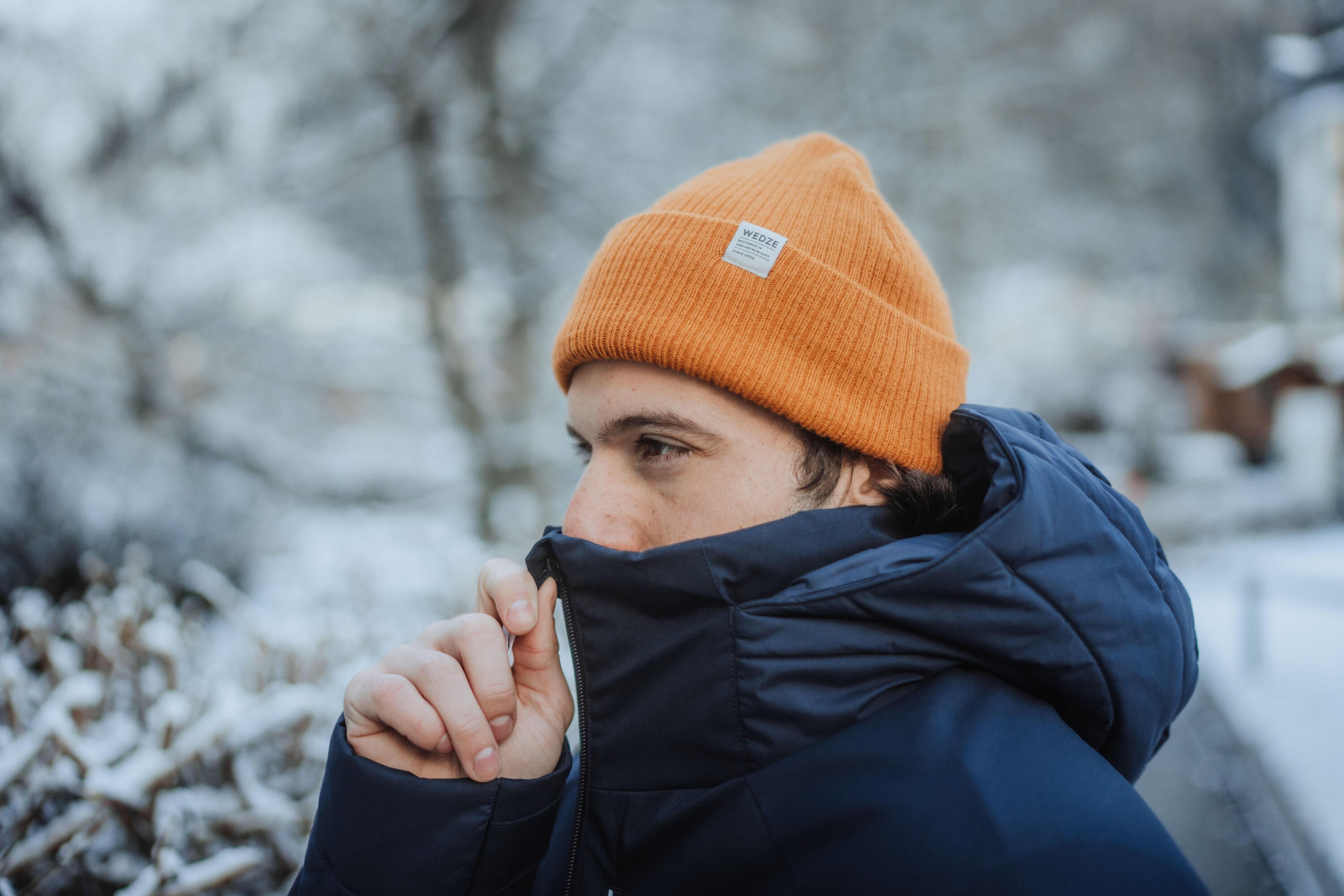 Wedze Fisherman Knit Beanie - Warm Winter Hat for Men & Women - Soft Acrylic Wool Blend - Perfect for Skiing, Hiking & Outdoor Activities