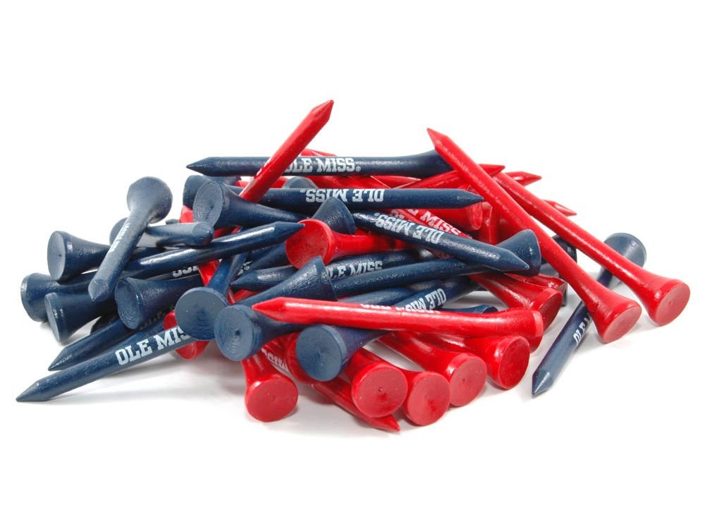 Team Golf NCAA Golf Tees - Pack of 50 | Durable Plastic Golf Tees for Driving Range & Course Play | Perfect for College Golf Fans & Tournament Players