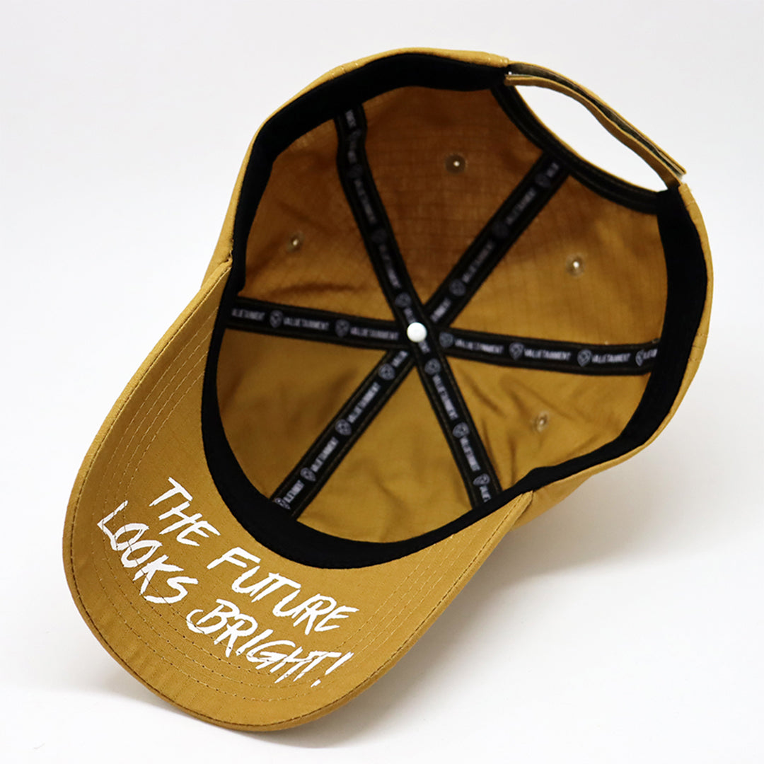 Future Looks Bright Rust Patch Snapback Hat - Vintage Distressed Baseball Cap for Men & Women - Perfect for Streetwear, Casual Outfits & Hipster Fashion