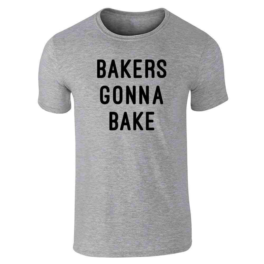 Pop Threads 'Bakers Gonna Bake' Cute Chef Graphic T-Shirt for Men - Comfortable Cotton Tee for Baking, Cooking & Casual Wear