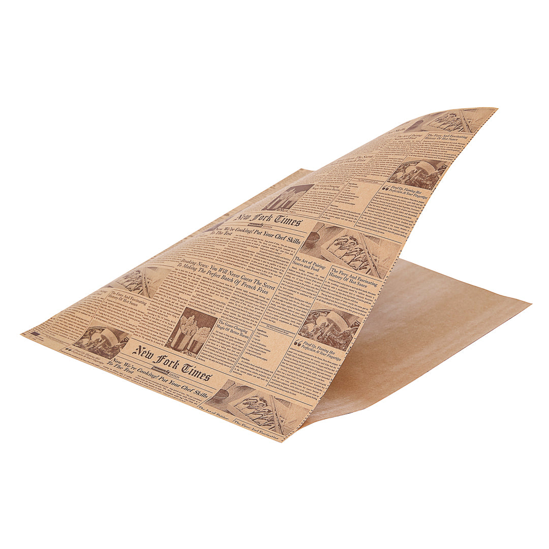 Eco-Friendly Greaseproof Newsprint Paper Bags - Large Double Open Design (10x9 Inches) - 100 Count Box - Perfect for Food Packaging, Takeout & Bakery Storage