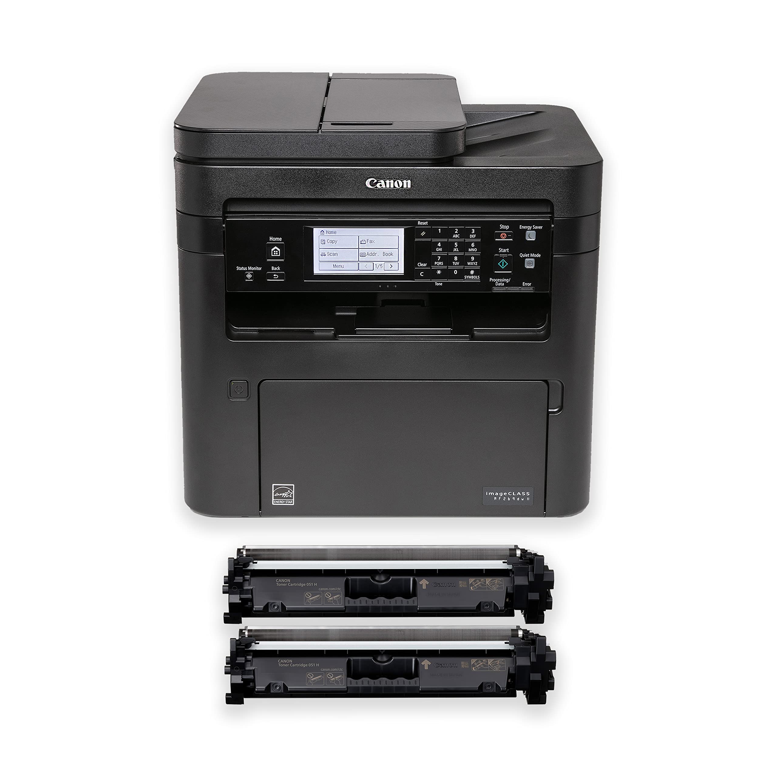 Canon imageCLASS MF269dw II VP Wireless Monochrome Laser Printer - All-in-One with Scanner, Copier & Fax | 30 PPM, Auto Document Feeder, Mobile Printing | Includes 2 High-Capacity Toners | Perfect for Home Office & Small Business Productivity