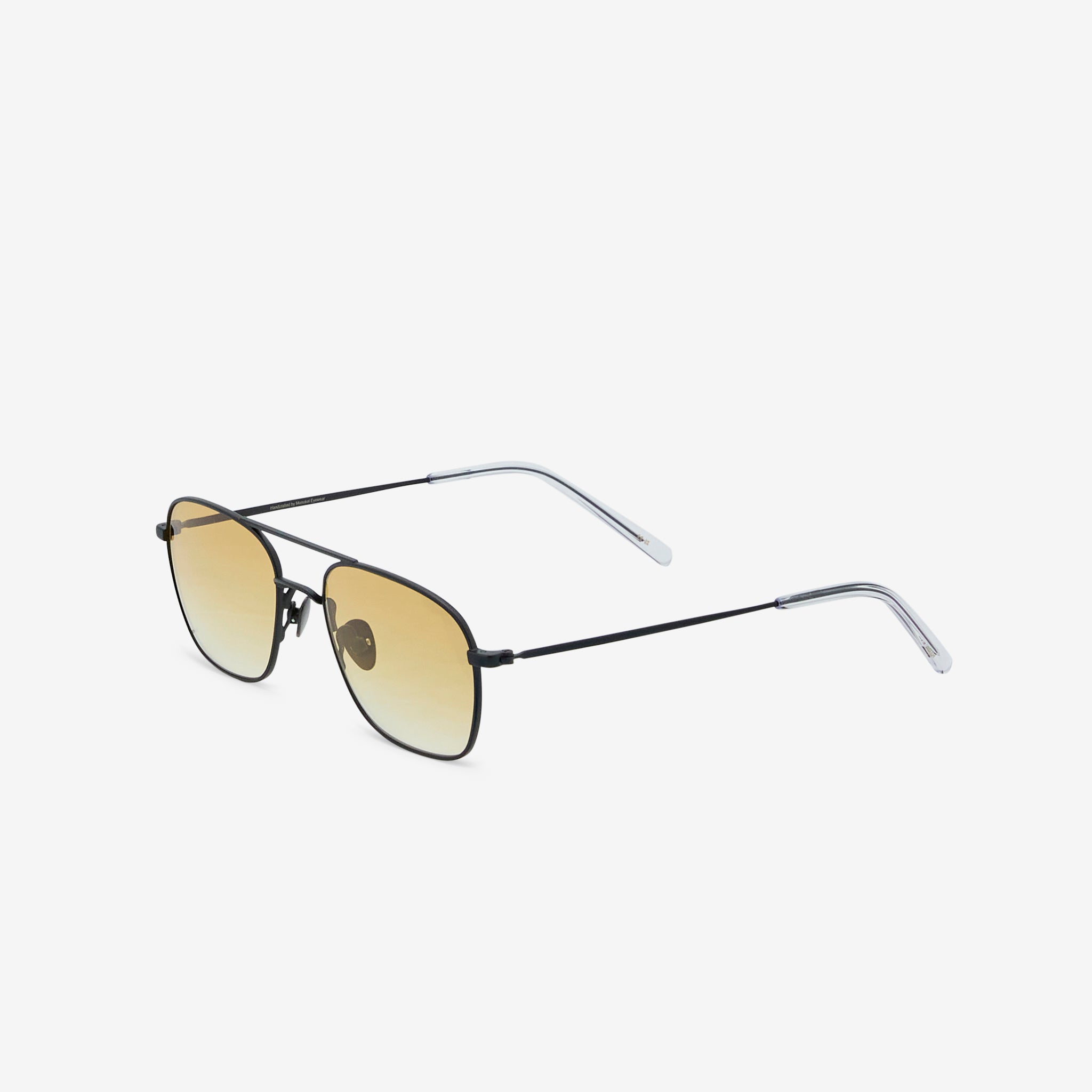 Dion Matte Black Sunglasses with Yellow Gradient Lens - Stylish UV Protection for Outdoor Sports & Driving