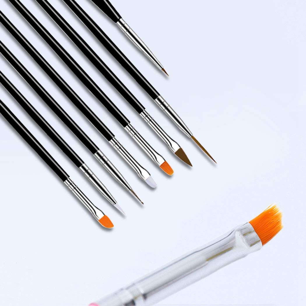 Anjetan 15PCS Professional Nail Art Pen Set - Dotting Tools & Brushes for Acrylic Nails, Gel Polish, Manicure & Nail Design | Perfect for Home Salon, DIY Nail Art & Professional Use