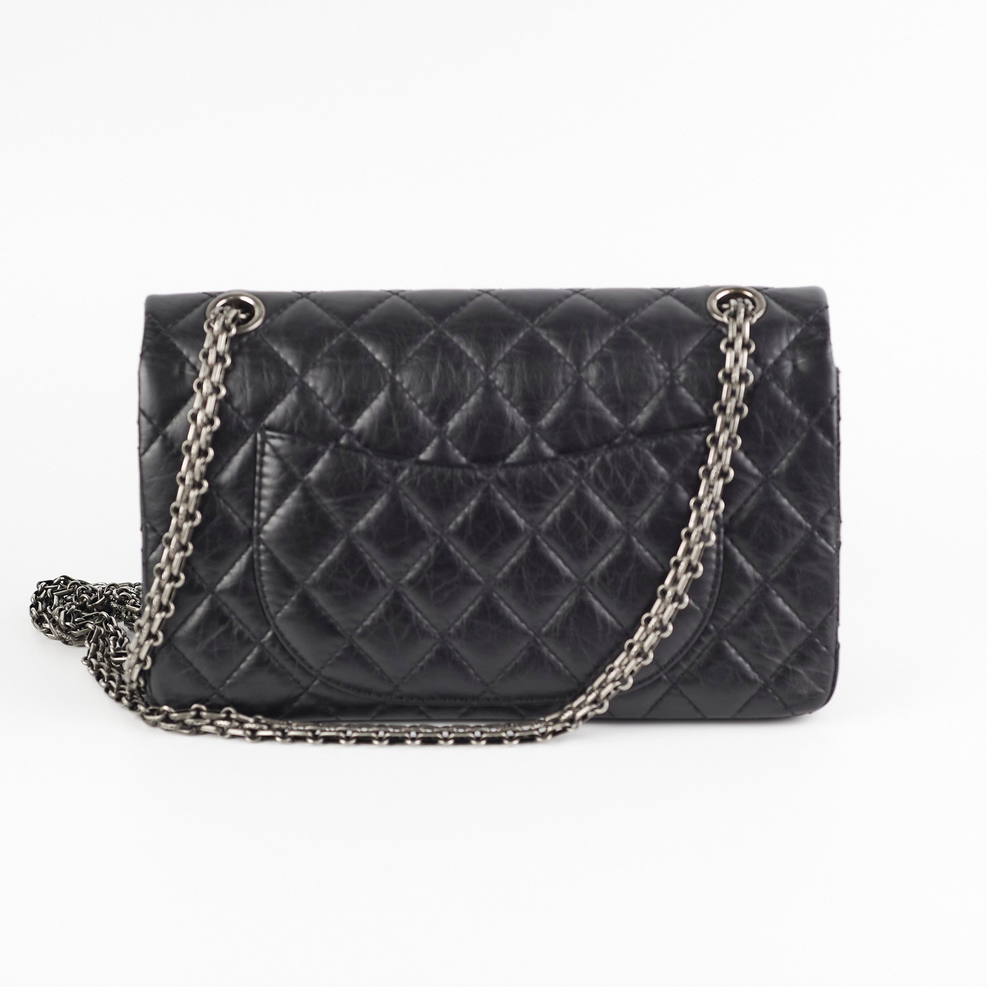 Authentic Chanel Reissue 225 Black Calfskin Leather Flap Bag - Luxury Handbag for Women, Perfect for Evening Events & Special Occasions