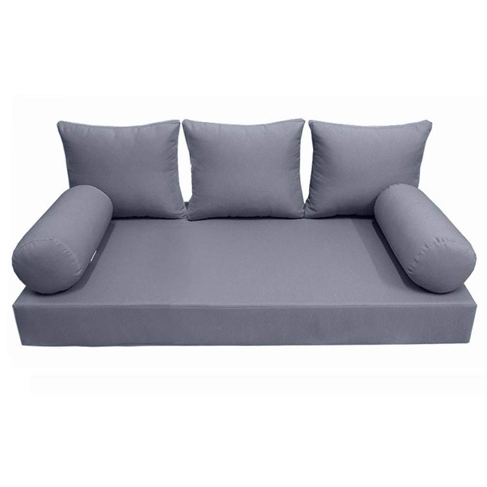 Prolinemax Outdoor Style 3 Twin Knife Edge Daybed Mattress Cover - Fitted Bolster Pillowcase for Patio, Poolside & Sunbathing AD001