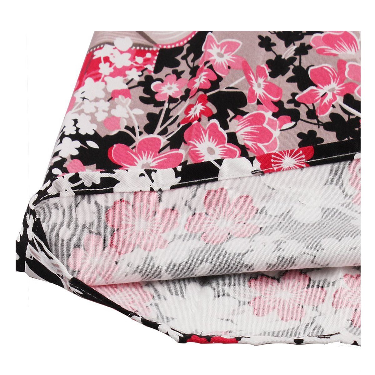 Girstunm Women's Pleated Vintage Floral Print A-Line Midi Skirt with Pockets | Retro Summer Skirt for Casual Outings, Date Nights & Office Wear