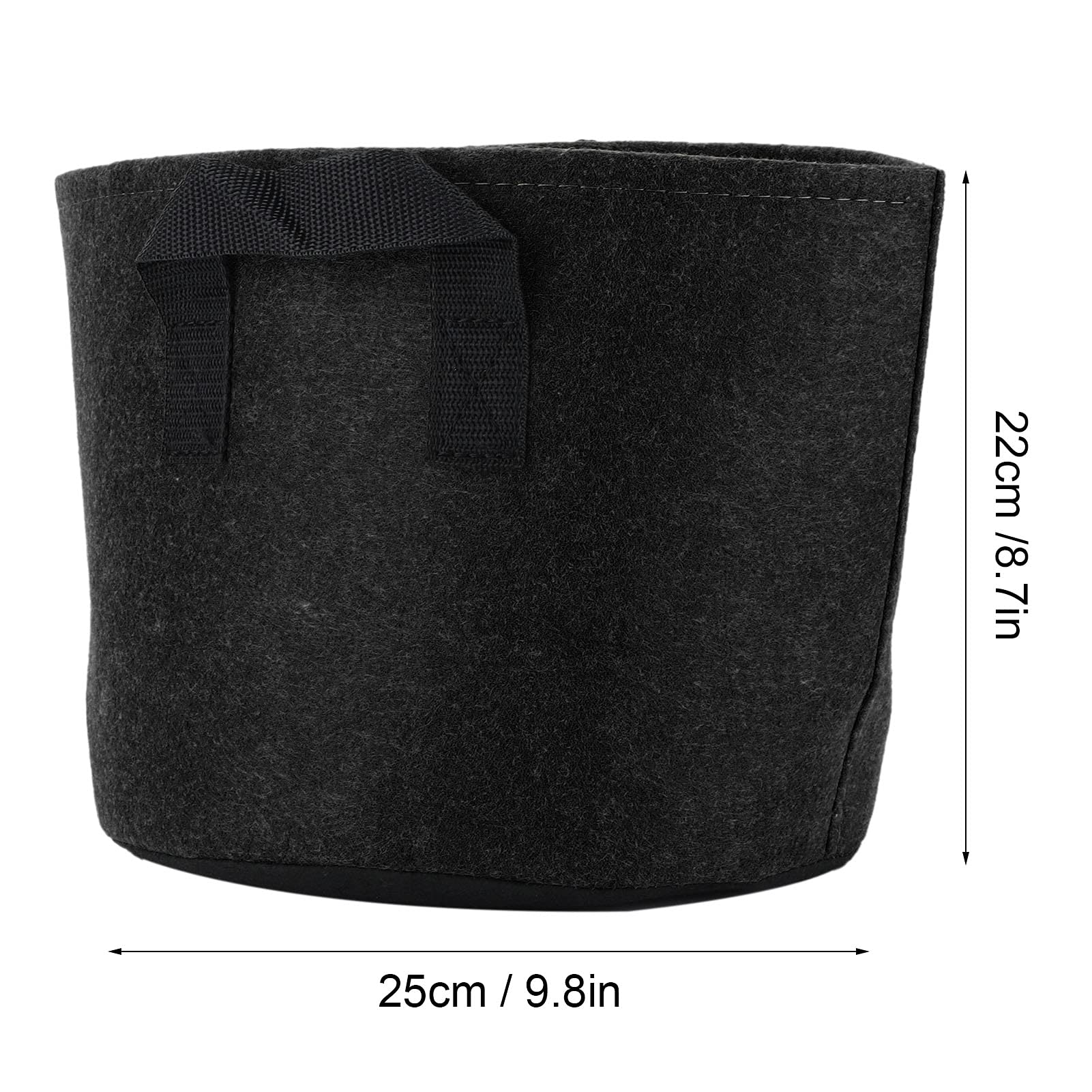 BTIHCEUOT 3 Gallon Grow Bags - Lightweight Plant Planter Pots for Garden, Balcony, Greenhouse & Outdoor Use (Black) | Perfect for Vegetables, Herbs, Flowers & Container Gardening