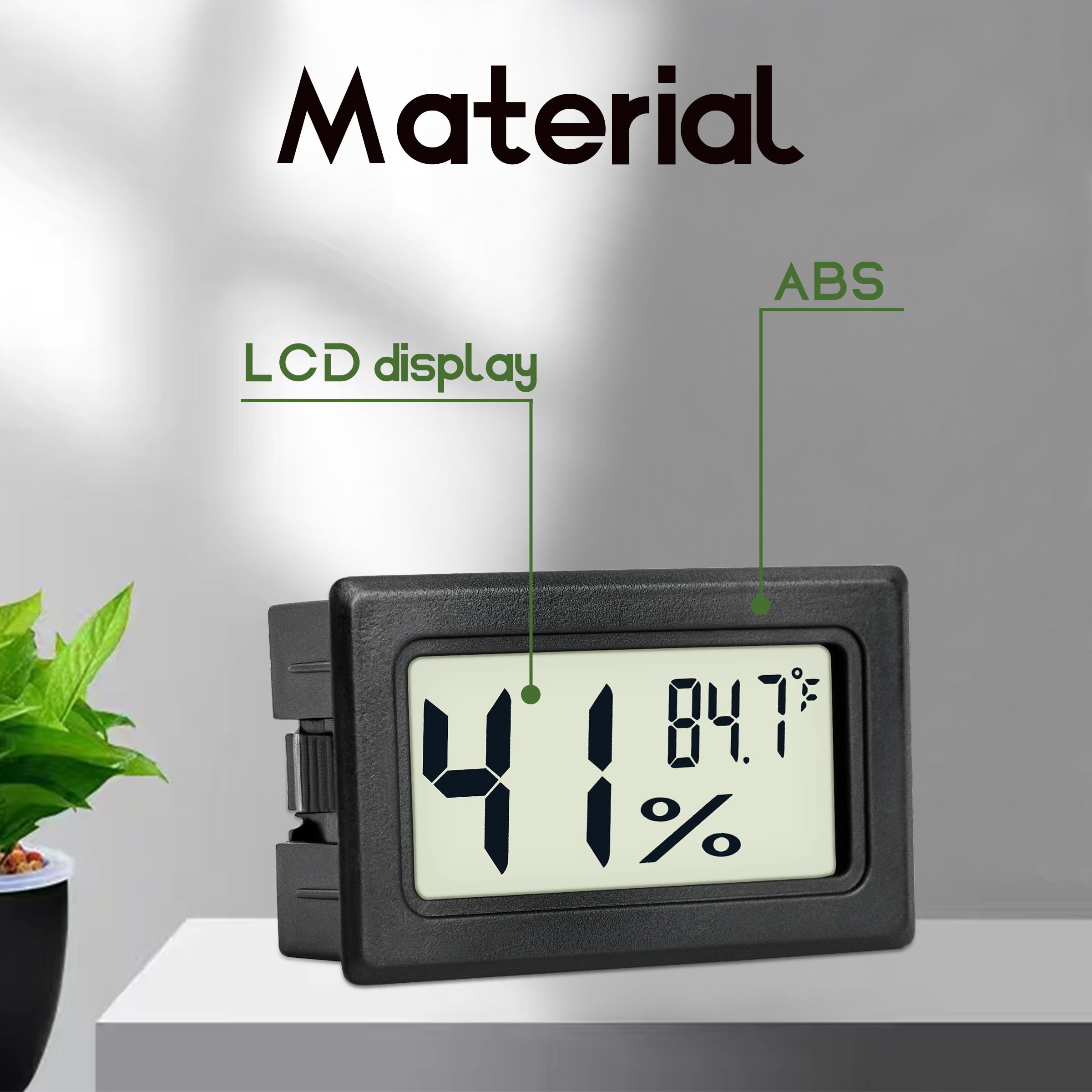 3 Pack Digital Hygrometer Thermometer - Indoor Humidity & Temperature Monitor with Fahrenheit (℉) for Home, Office, Humidor, Refrigerator, Greenhouse, Garden, Cellar & Closet - Perfect for Climate Control in Baby Rooms, Wine Cellars and Plant Care