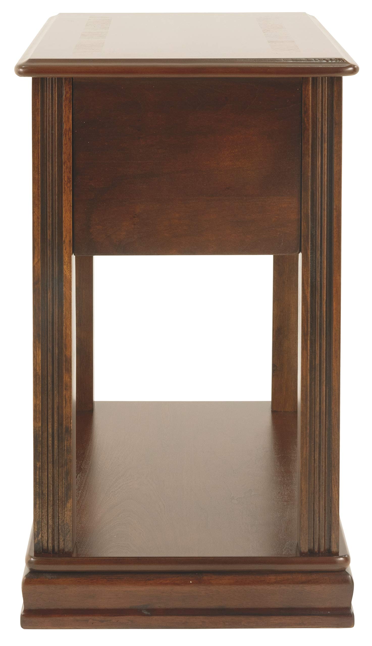 Signature Design by Ashley Breegin Traditional Wooden Side End Table - Brown Accent Table for Living Room, Bedroom & Office - Sturdy Wood Nightstand with Classic Design for Home Decor