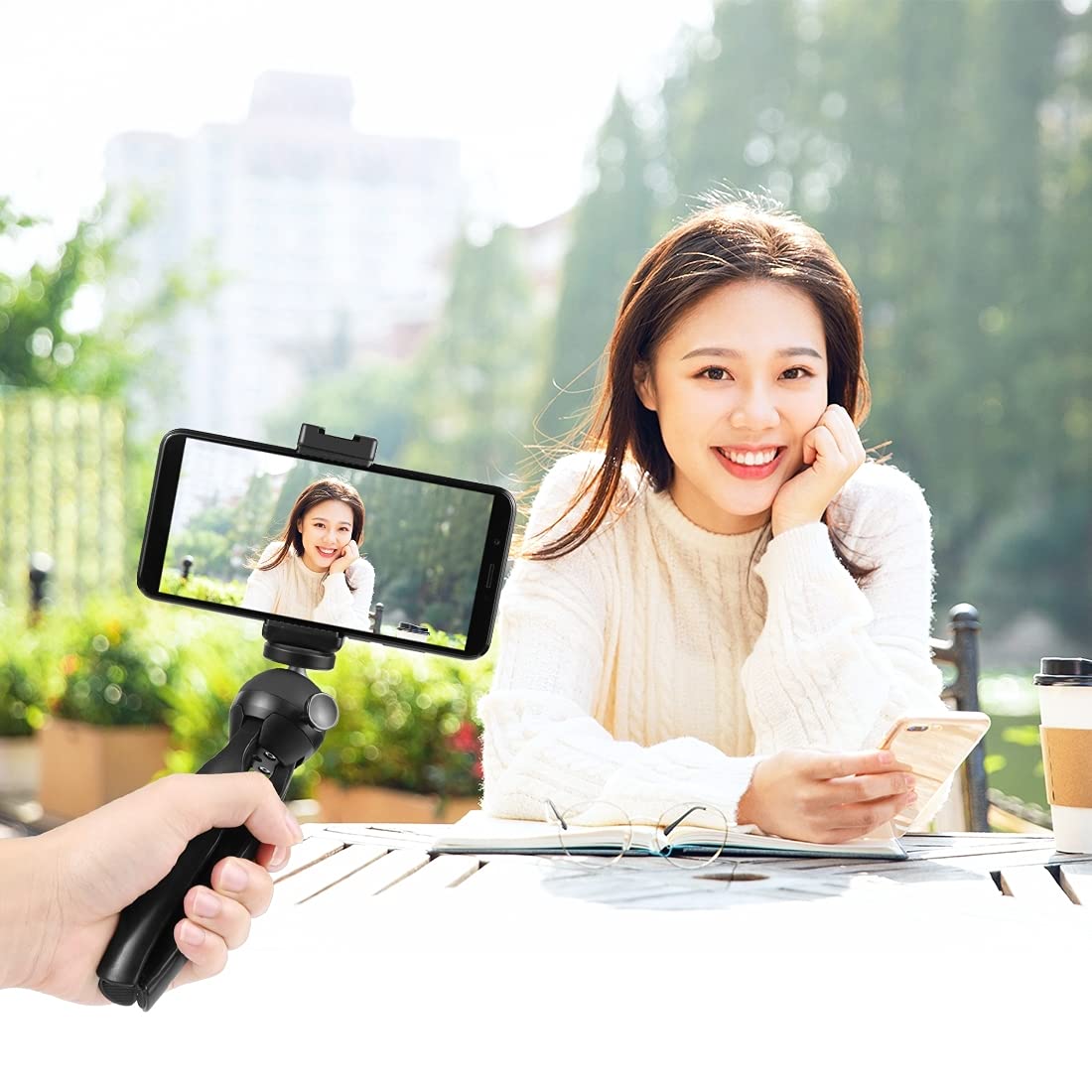 PULUZ Smartphone Vlogging Kit with LED Light, Microphone & Tripod - 3200K-5500K Adjustable Lighting for YouTube, TikTok, Instagram Videos - Perfect for Home Studio, Live Streaming & Content Creation