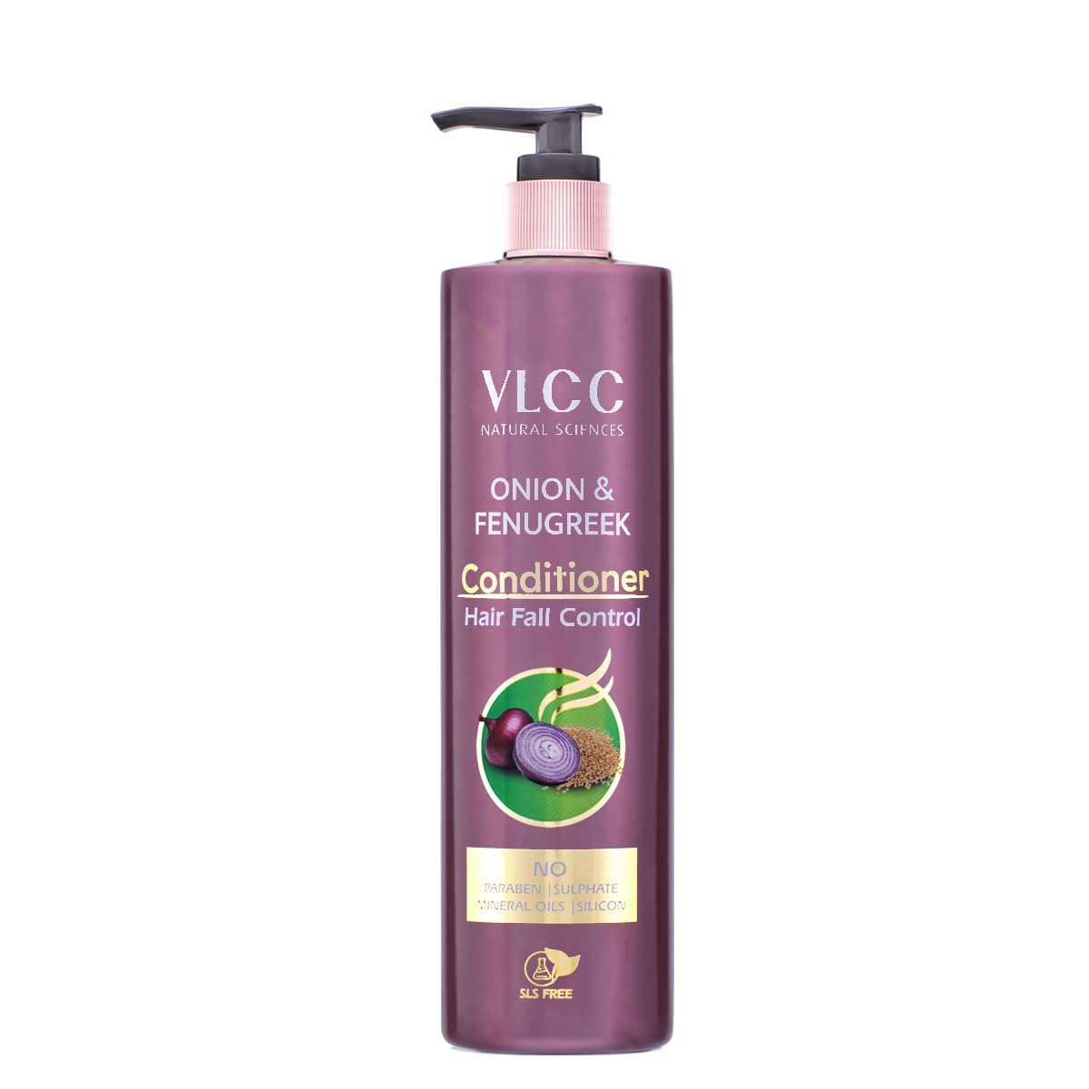 VLCC Onion & Fenugreek Hair Conditioner 200ml - Sulfate & Paraben Free with Natural Ingredients for Soft, Smooth & Breakage Control - Perfect for Dry, Damaged Hair Care & Daily Nourishment