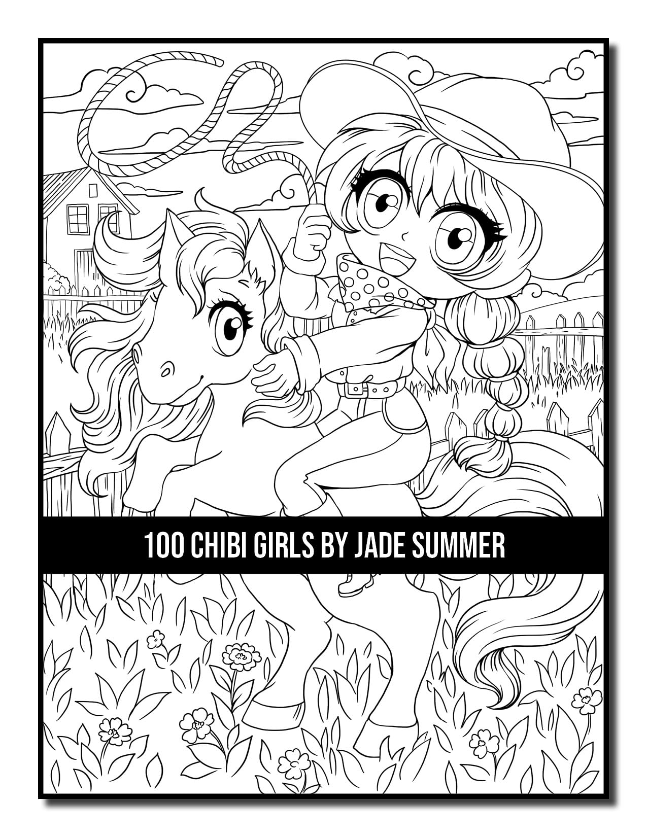 100 Chibi Girls: Cute & Fantasy Adult Coloring Book with Horror & Christmas Themes - Perfect for Stress Relief, Gifts & Creative Relaxation