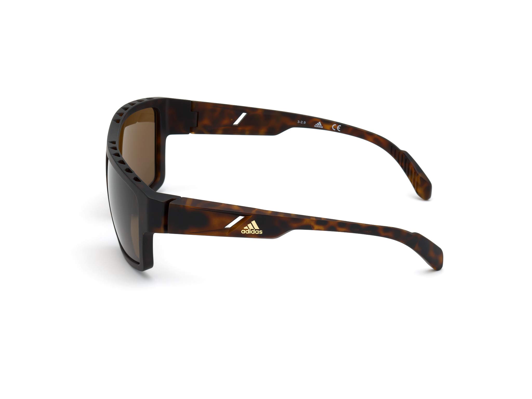 Adidas Men's Polarized Sunglasses - Dark Havana/Brown Lens, UV Protection, Lightweight & Durable for Running, Driving, Outdoor Sports & Travel