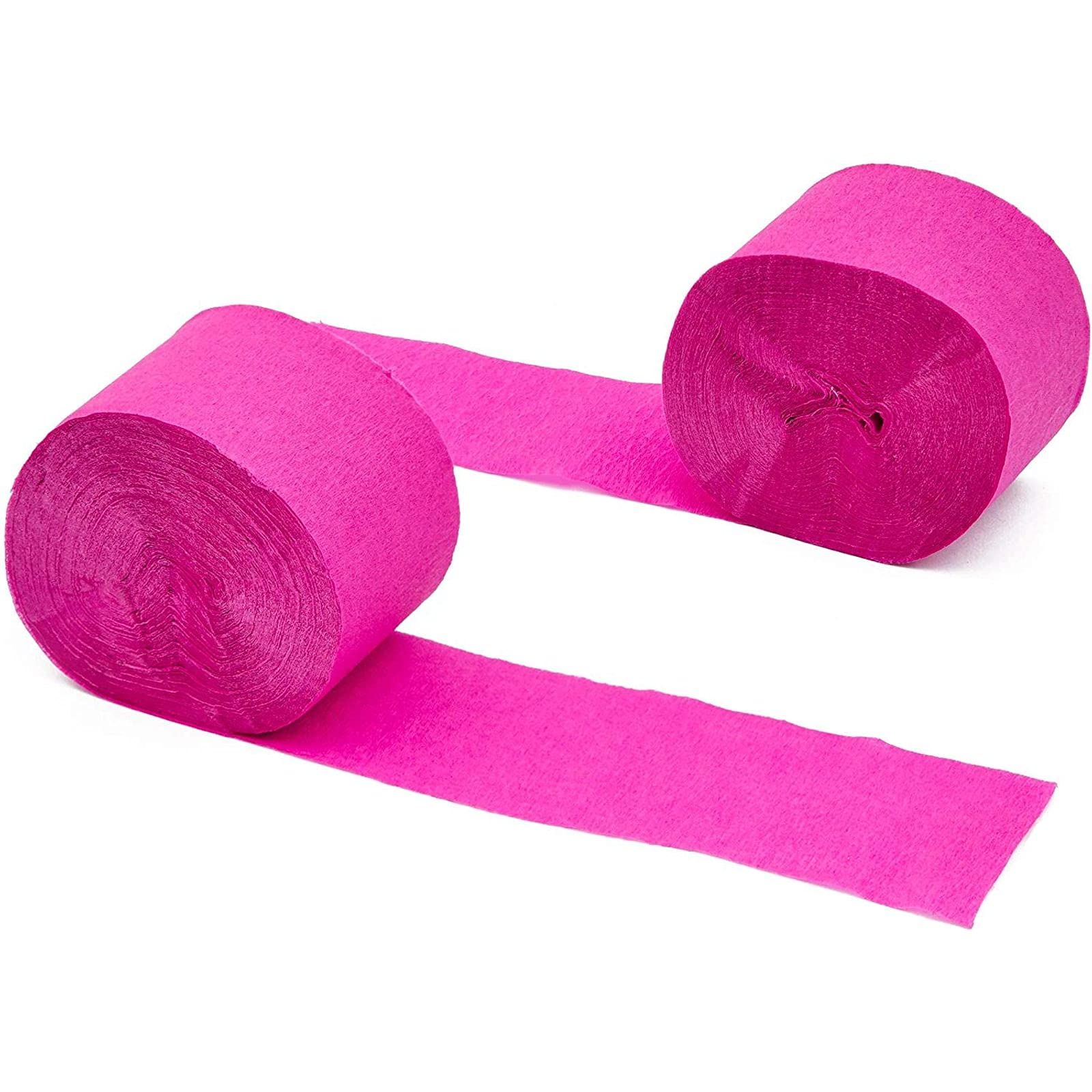 Juvale 79 Feet Hot Pink Crepe Paper Party Streamers with Balloons (17 Pack) - Perfect for Birthday Decorations, Baby Showers & Wedding Party Supplies