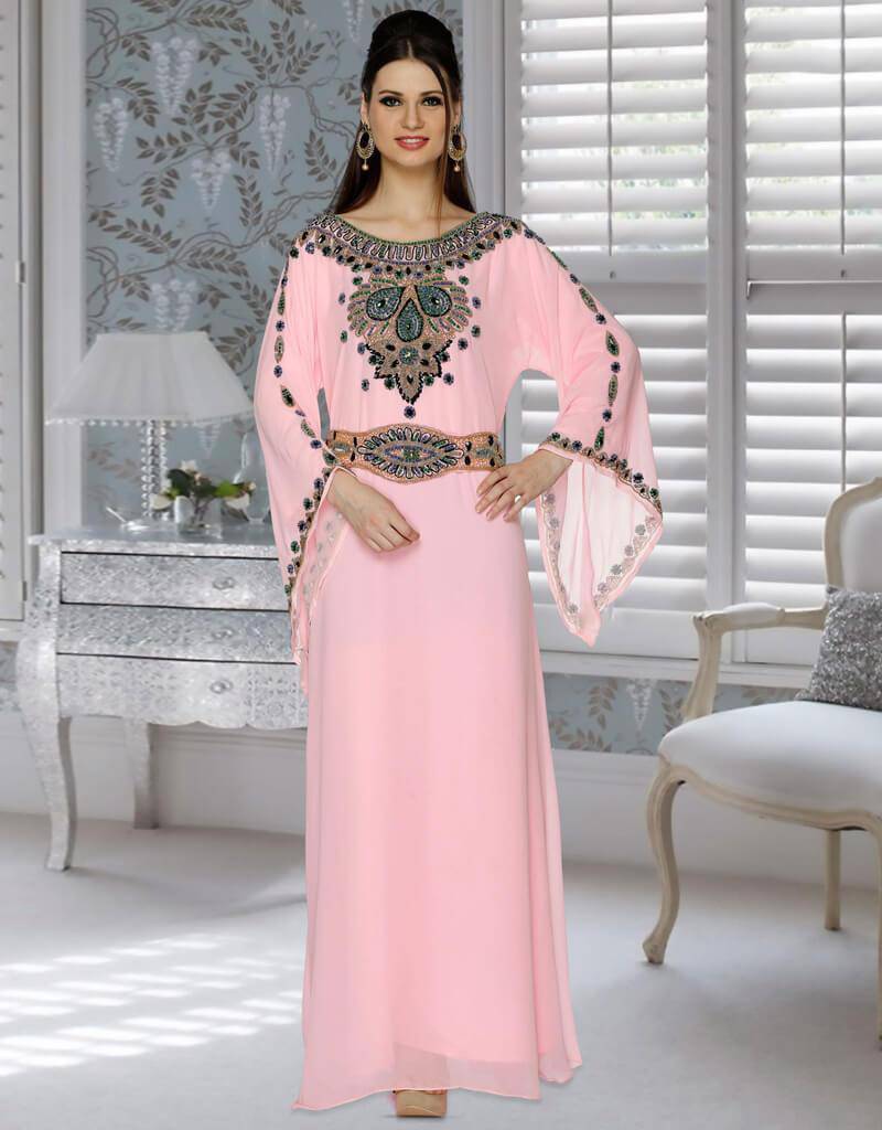 Stylish Bell Sleeve Moroccan Kaftan Dress - Boho Chic Maxi Dress for Women - Perfect for Beach Vacations, Summer Parties & Casual Outings