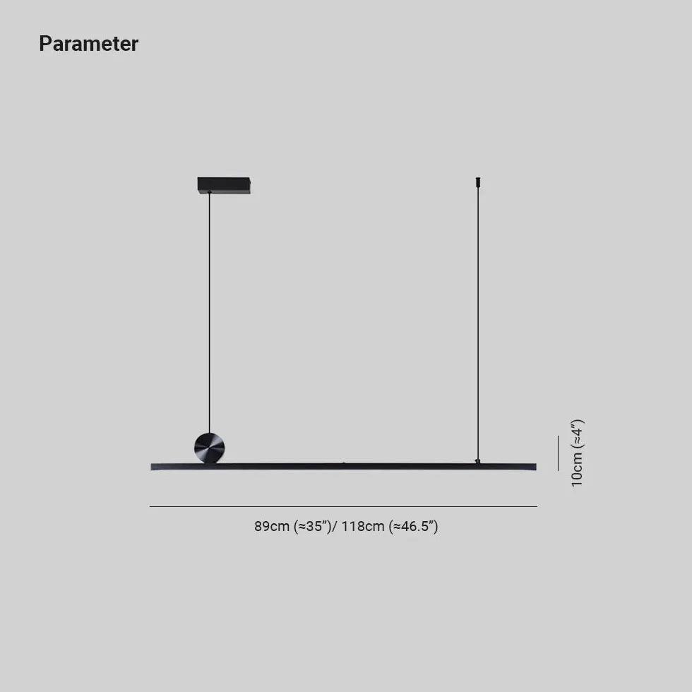 Modern Minimalist Linear Dining Room Pendant Light - Sleek Contemporary Chandelier for Kitchen Island, Breakfast Nook & Dining Table Lighting