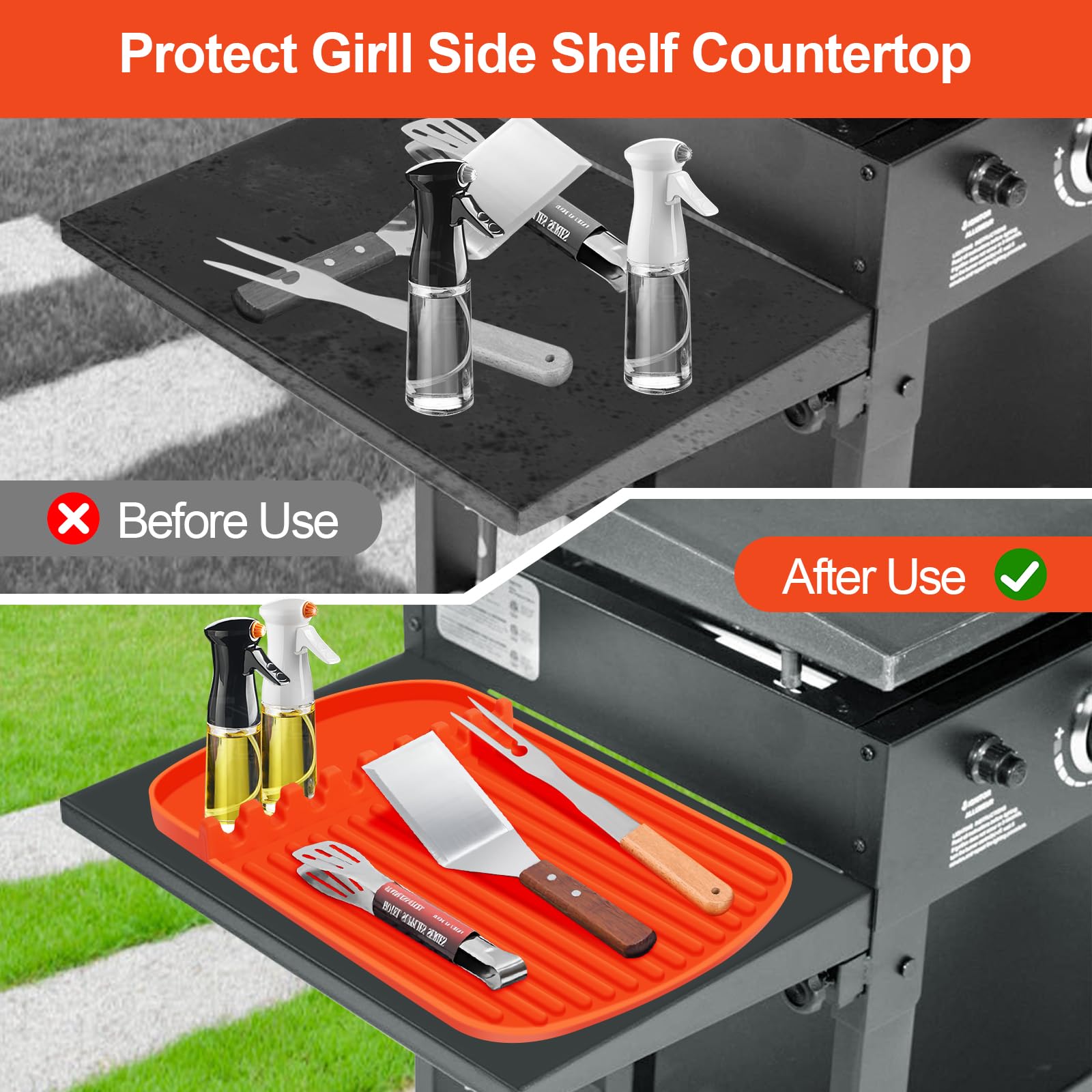 **Heat-Resistant Silicone Griddle Tools Mat for Blackstone Grills - 16.9