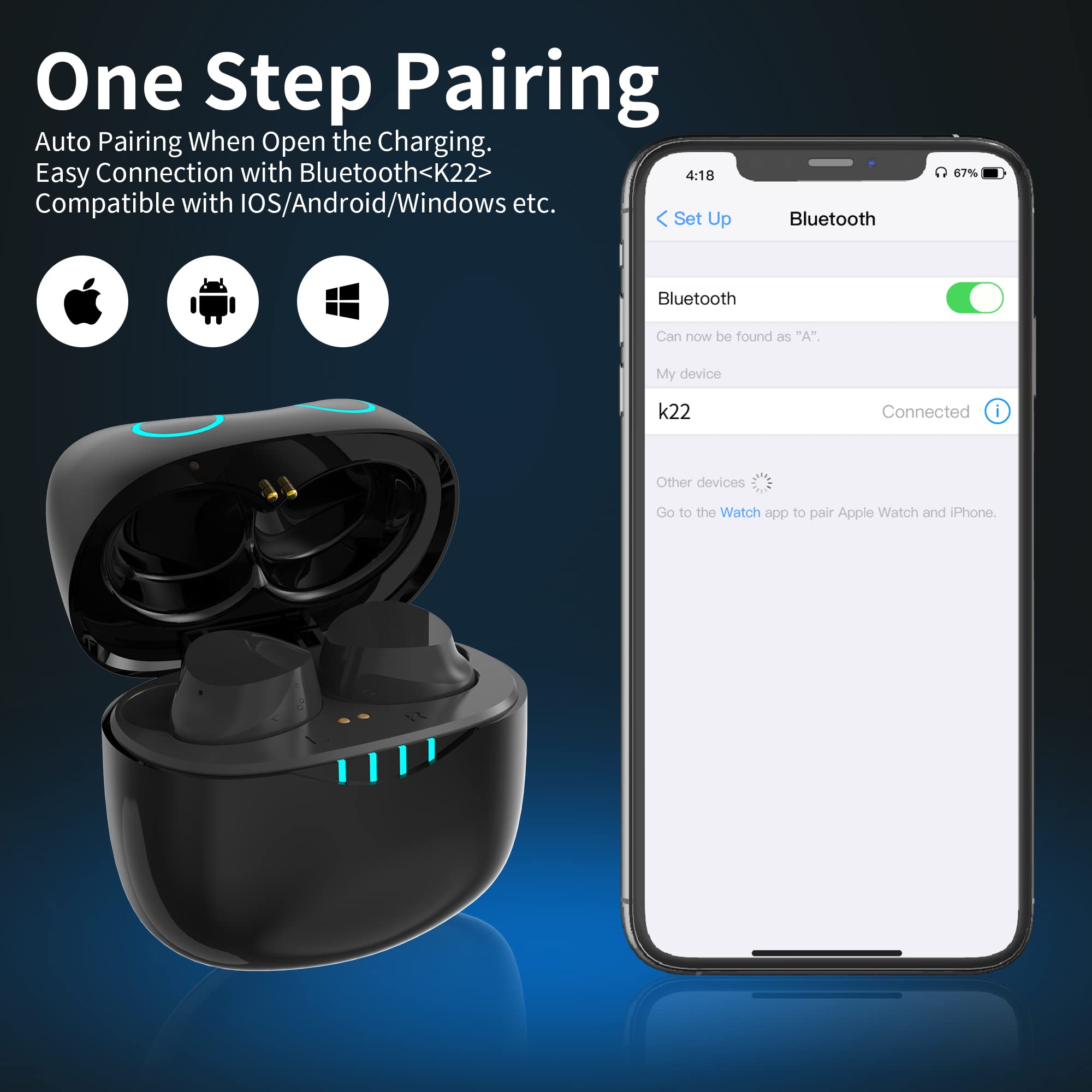 Small Wireless Earbuds - Mini Bluetooth Headphones with 36H Playtime, IPX5 Waterproof, Stereo Sound & Built-in Mic | Perfect for Sports, Workouts & Daily Commute