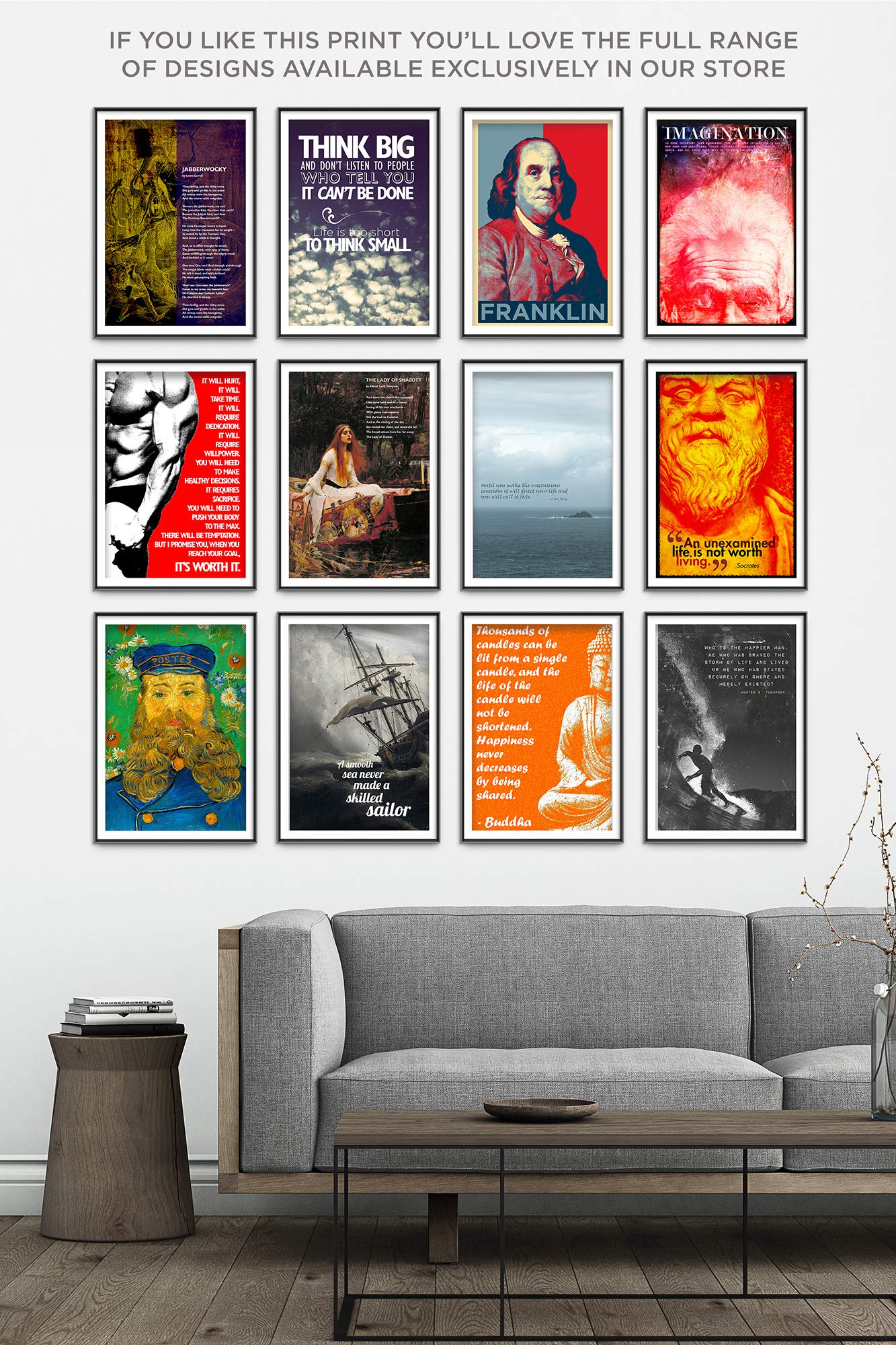 The Jabberwocky Poem Art Print - Lewis Carroll Literary Wall Decor - 18x12 Inch Monster Illustration Poster - Unique Gift for Book Lovers & Home Office Decor