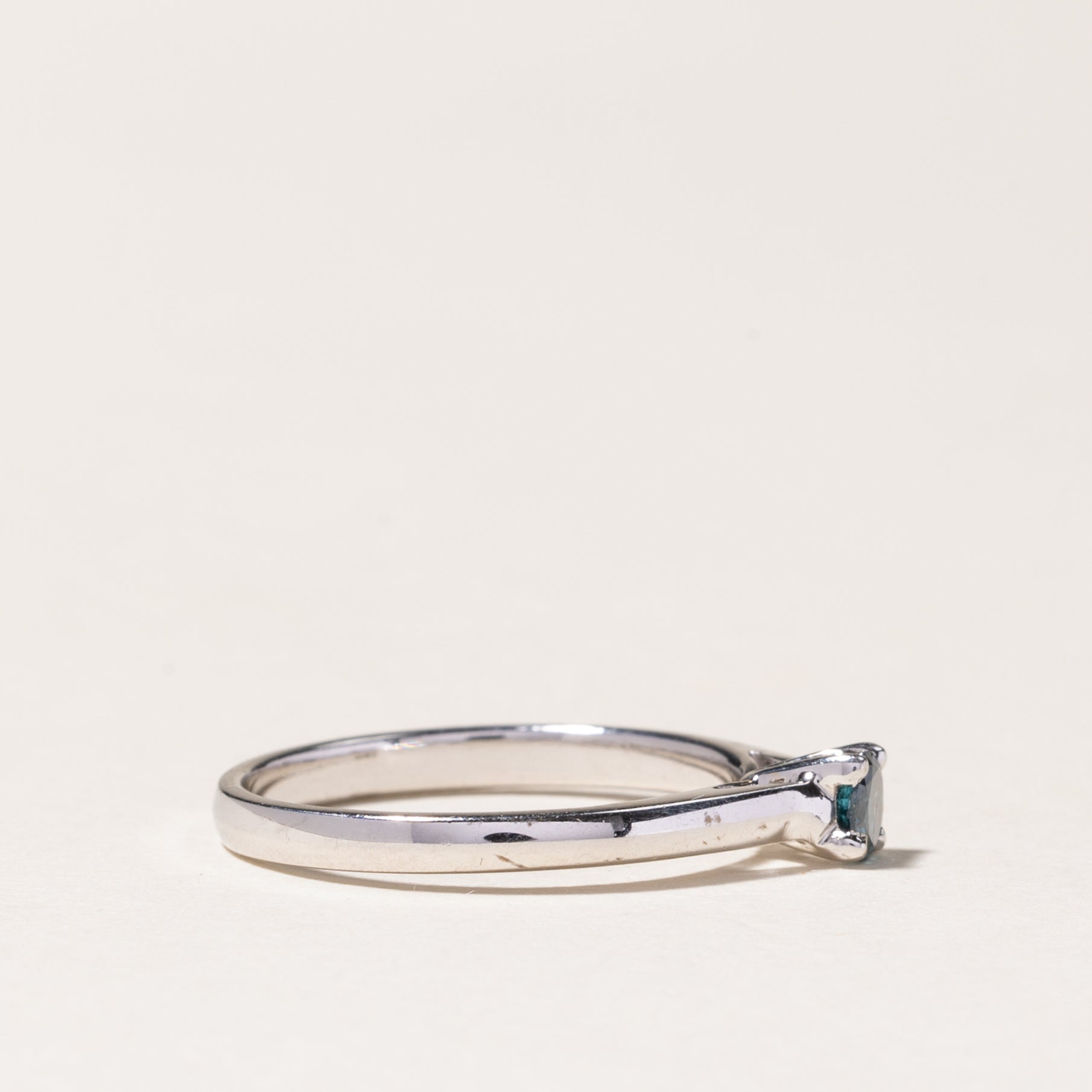 0.20ct Solitaire Blue Diamond Ring for Women - Size 6.25 | Elegant Engagement & Wedding Band | Perfect for Proposals, Anniversaries & Special Occasions