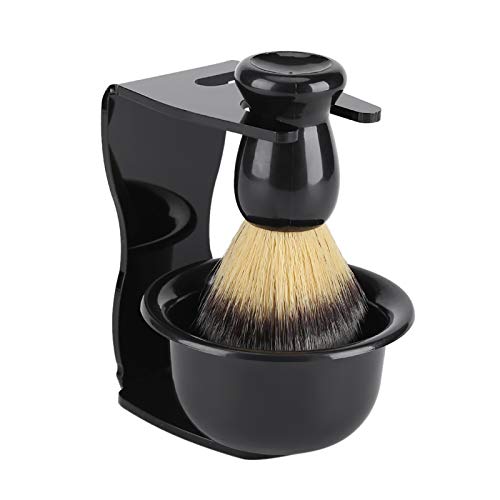 Premium Men's Shaving Brush Set - Natural Badger Hair Shaving Kit with Stand - Perfect Gift for Men - Ideal for Wet Shaving, Beard Care & Grooming Routine
