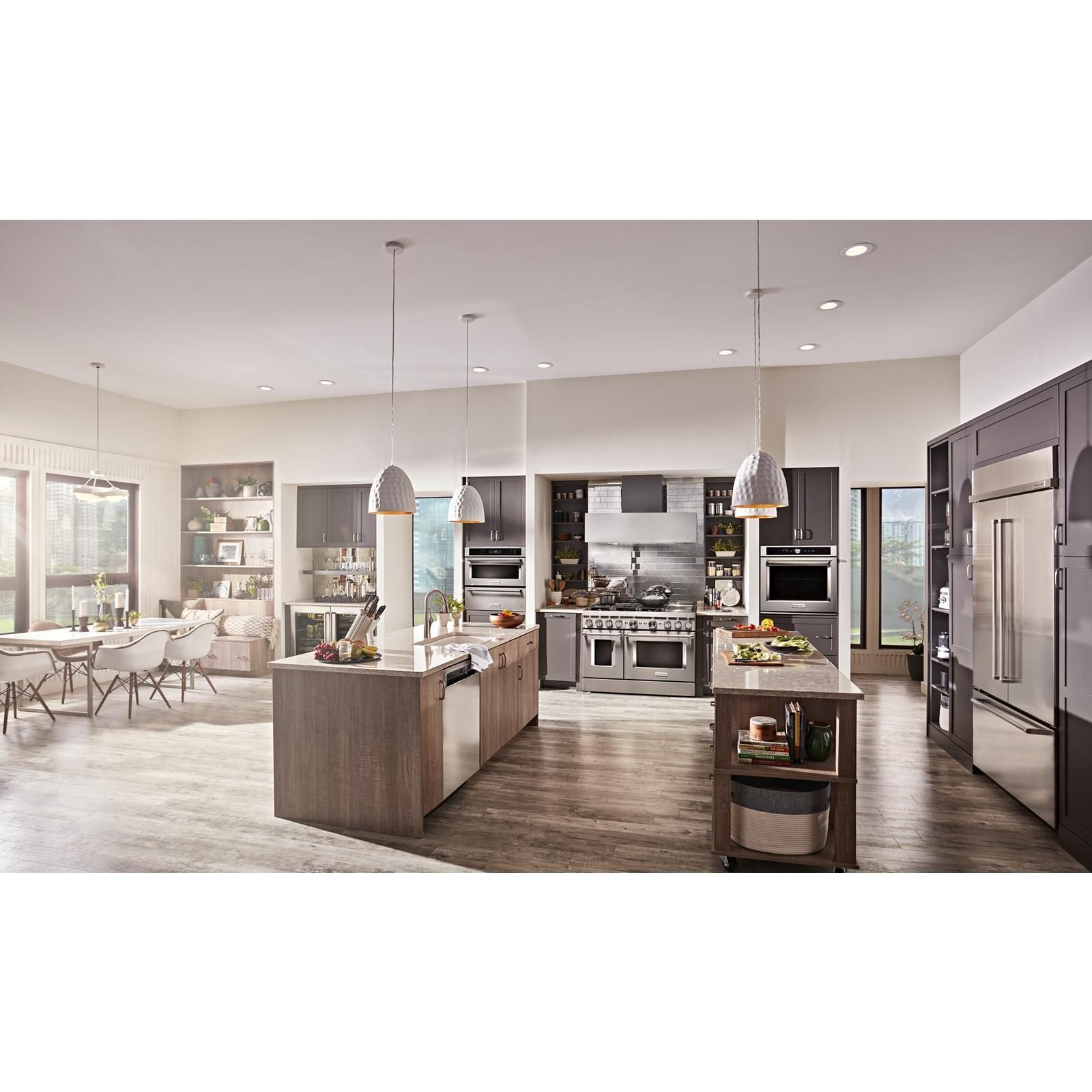 KitchenAid KFDC558JSS 6.3 Cu. Ft. Stainless Steel Smart Dual Fuel Freestanding Range - Professional Gas & Electric Oven with Convection Baking for Home Chefs & Baking Enthusiasts
