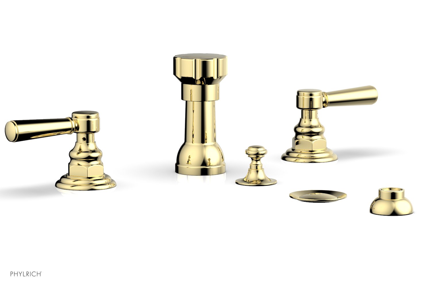 Premium HENRI 4-Hole Bidet Faucet Set with Lever Handles - Model 161/61 - Ideal for Modern Bathroom Renovations & Water-Saving Toilet Upgrades