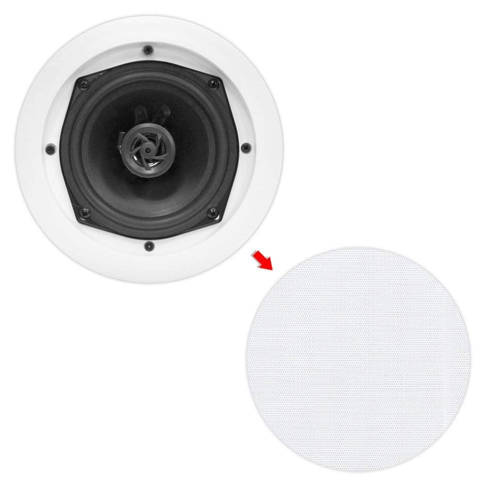 Pyle PRO PDIC61RD 6.5 Inch 200W 2-Way In-Ceiling/Wall Mount Speaker System (12 Pack) - Perfect for Home Theater, Background Music & Commercial Audio Installations