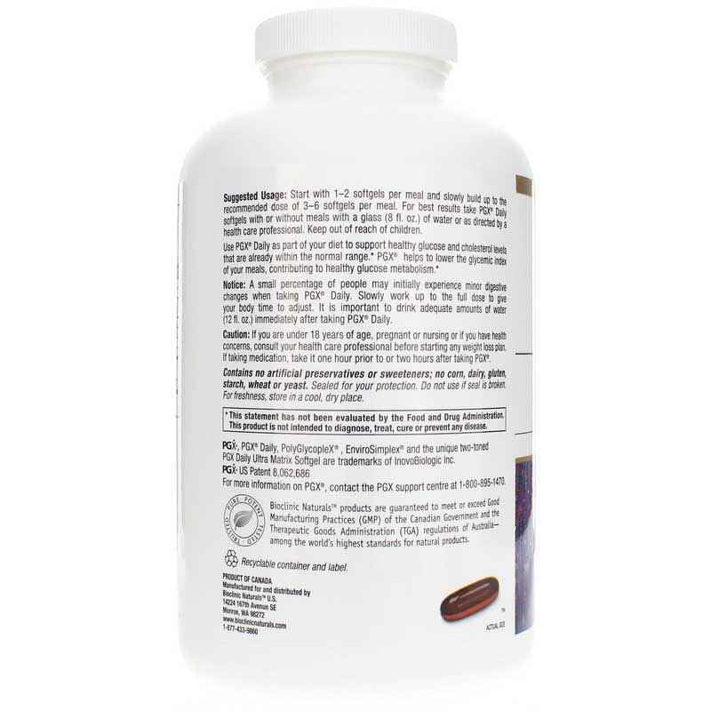 Bioclinic Naturals PGX Daily Ultra Matrix Softgels - 360 Count | Supports Digestive Health & Weight Management | Ideal for Daily Wellness Routine