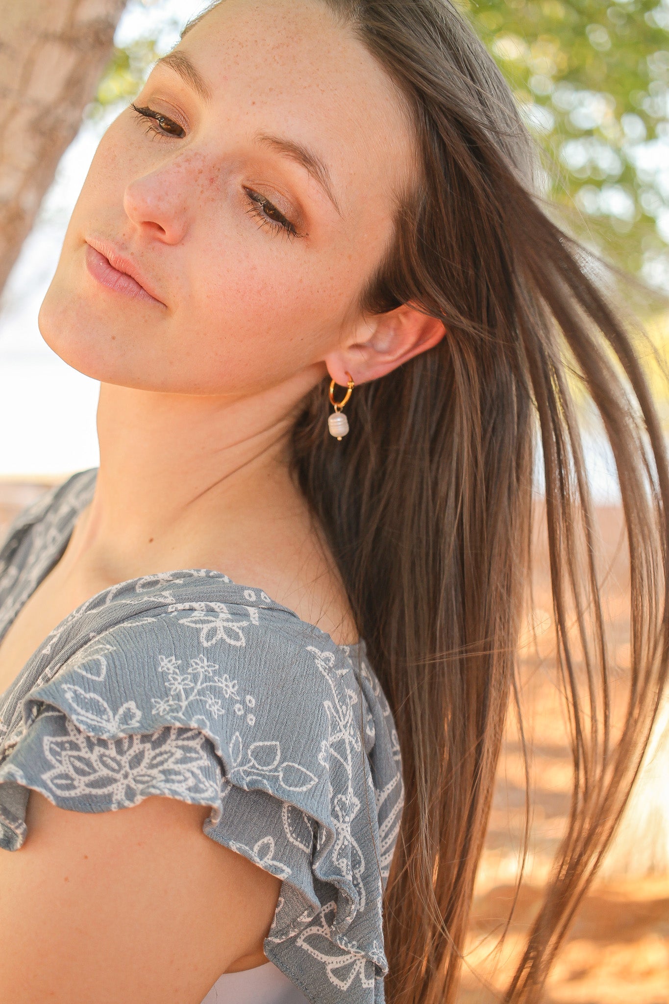 Elegant Freshwater Pearl Cape Cod Hoop Earrings - Perfect for Weddings, Parties & Everyday Wear