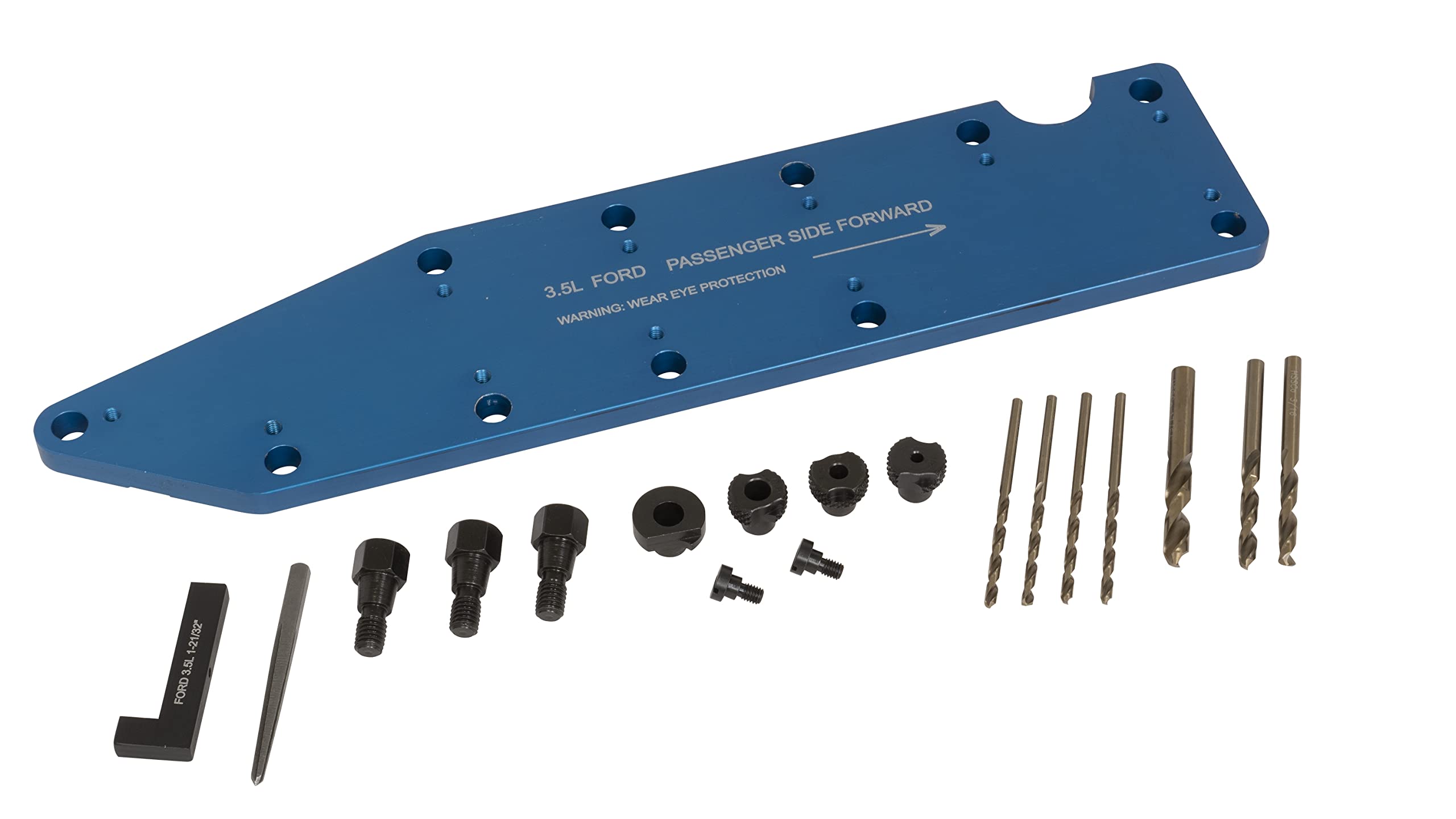 Lisle 72610 Manifold Drill Template Tool for Ford 3.5L Ecoboost Engine - Blue - Perfect for Intake Manifold Replacement & Repair