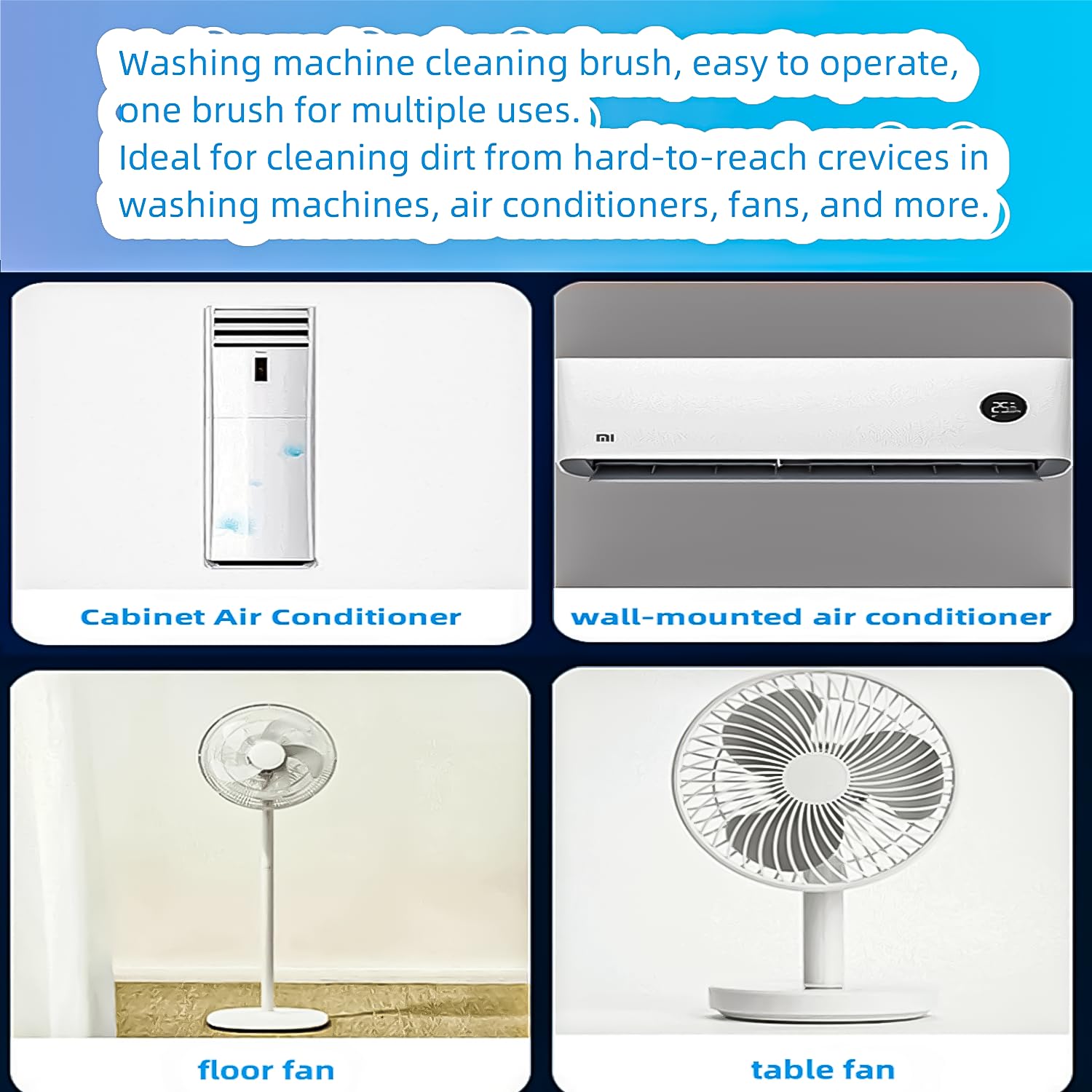 4-Pack Washing Machine Cleaning Brushes for Front Load & Top Load Washers - Heavy Duty Drum Scrubber & Washer Cleaner Tools - Perfect for Deep Cleaning Mold, Lint & Residue in Washing Machines