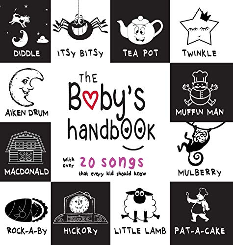 21 Black and White Nursery Rhyme Songs Baby Book - Itsy Bitsy Spider, Old MacDonald & More | Early Learning Children's Music Book | Perfect for Bedtime, Playtime & Early Reading Development
