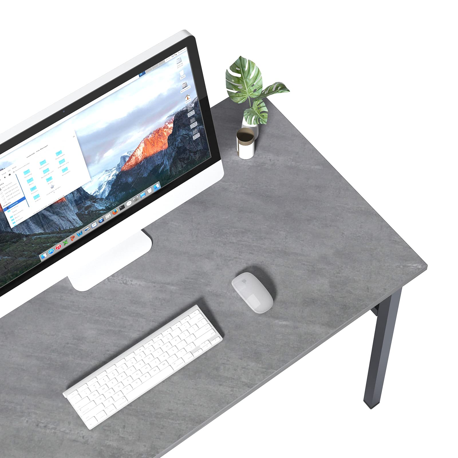 DlandHome L-Shaped Corner Desk - Large Computer Desk with Folding Table for Home Office, Workstation (Grey) | Perfect for Small Spaces, Gaming Setup & Remote Work