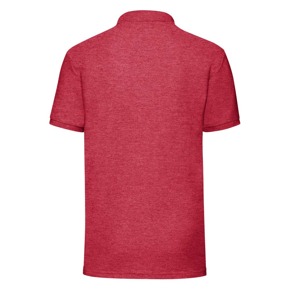 Fruit of the Loom Men's 65/35 Cotton Polyester Pique Short Sleeve Polo Shirt - Medium, Burgundy Red - Comfortable Casual Wear for Office, Golf & Everyday Outfits