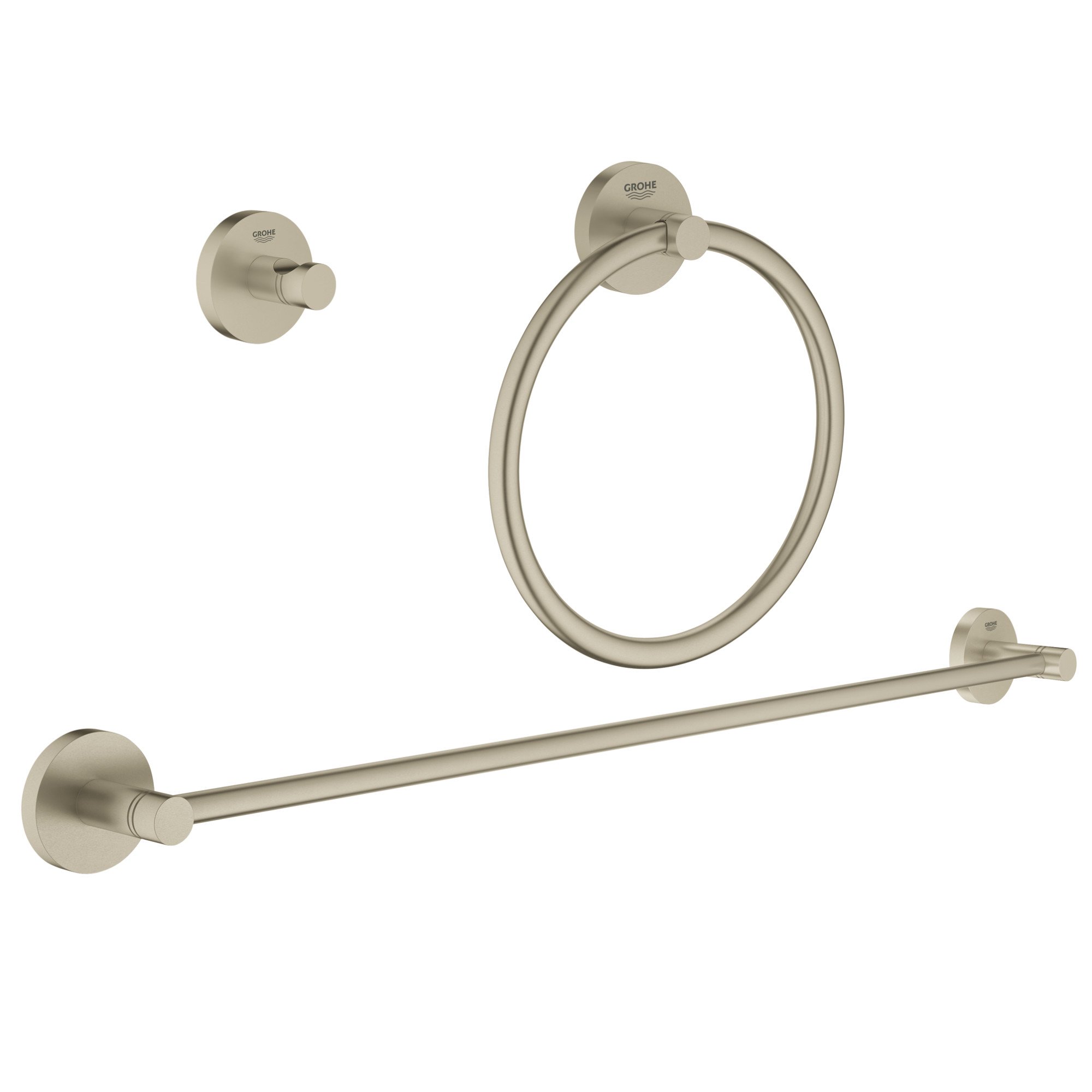 Growe 40821EN1 Essentials 3-in-1 Faucet Accessories Set - Brushed Nickel Infinity Finish for Kitchen, Bathroom & Laundry Sink Installation