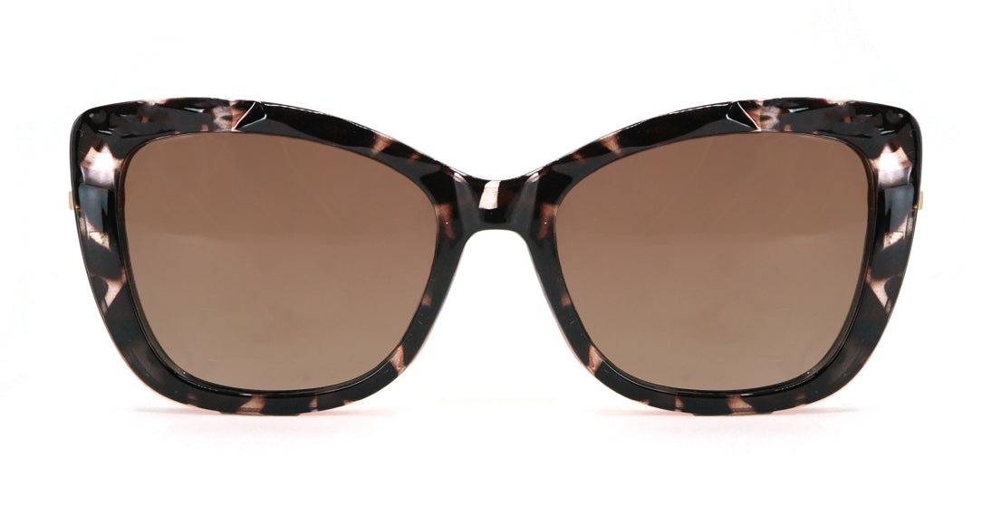 Playful Patterned Clip-on Sunglasses 7753 - Trendy UV Protection Eyewear for Outdoor Activities, Driving, and Fashion Accessories