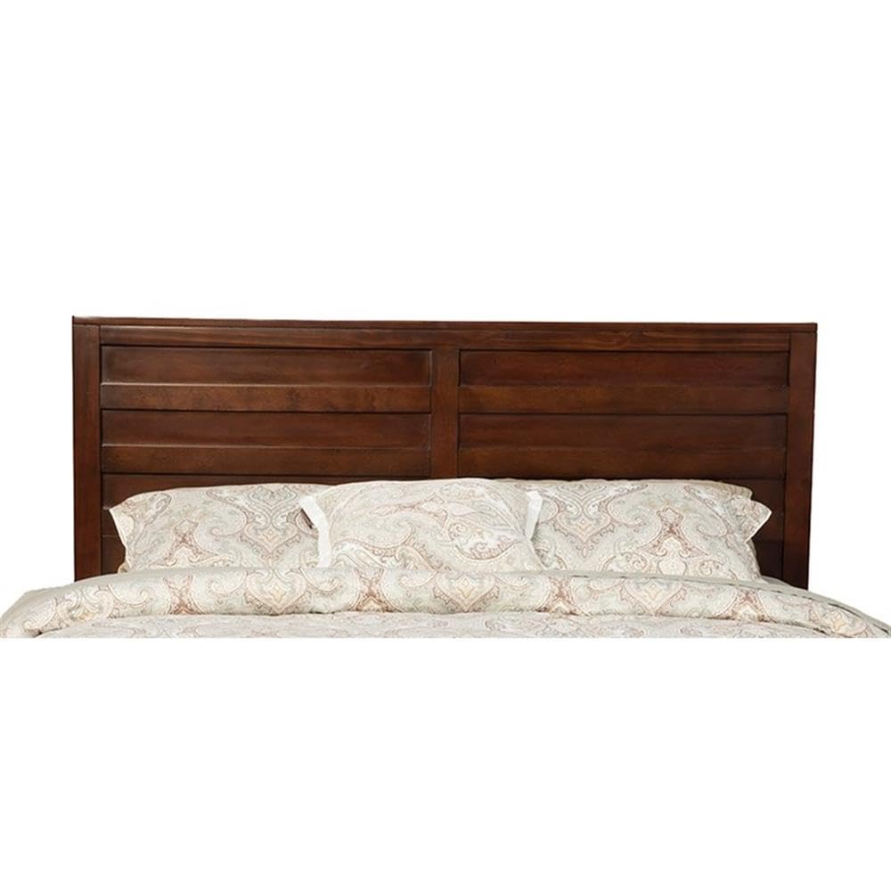 Alpine Furniture Panel Bed - Double Size in Cappuccino Finish for Bedroom & Guest Room