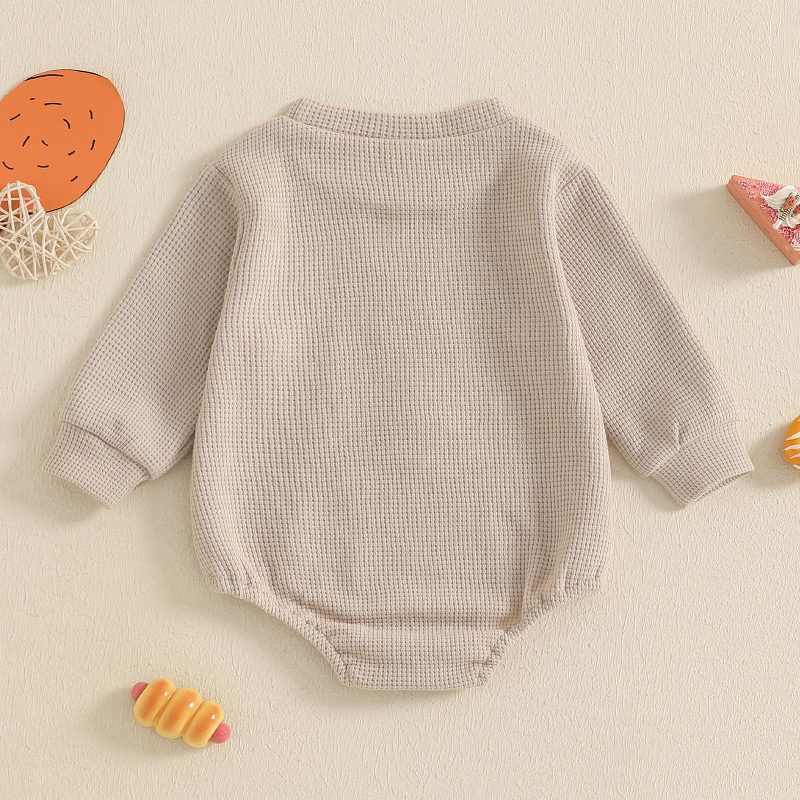 Omkzanbi Thanksgiving Baby Outfit - Neutral Fall Jumpsuit for Boys & Girls | Turkey Bubble Romper & Homemade Waffle Bodysuit | Perfect for Family Gatherings, Photo Shoots & Holiday Celebrations