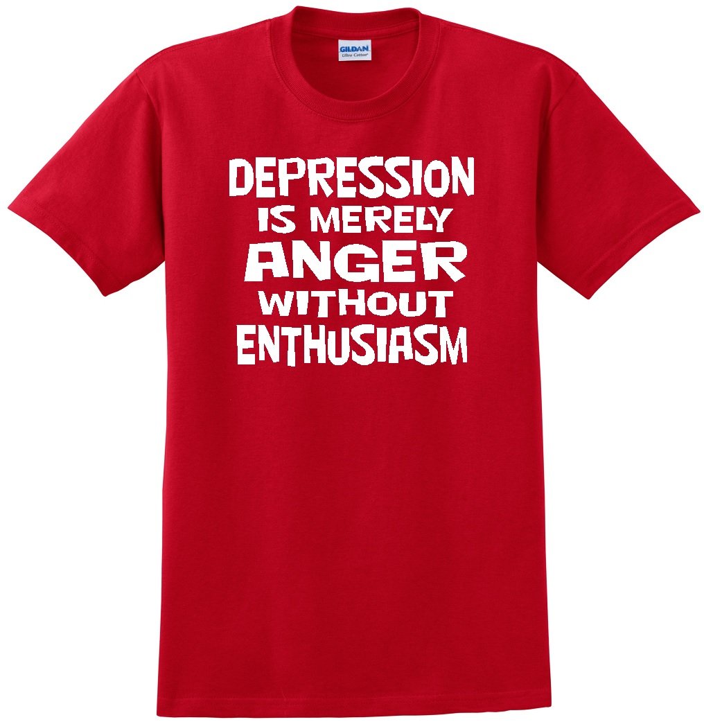 Depression Awareness Red T-Shirt for Men & Women - Soft Cotton Comfort Tee for Mental Health Support & Fundraising Events