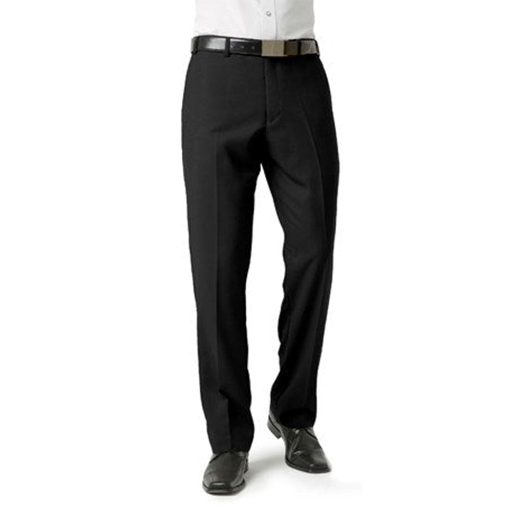 Men's Classic Flat Front Dress Pants - Slim Fit, Comfortable & Stylish for Office, Business & Formal Occasions