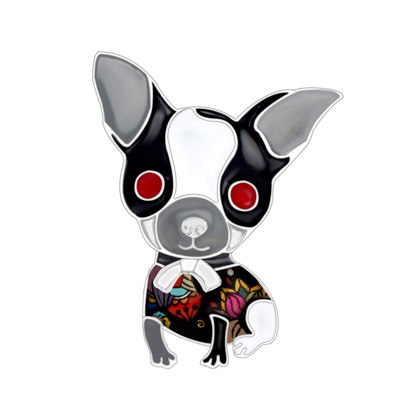 DOWAY Enamel Cartoon Chihuahua Brooch Pins for Women - Cute Dog Lapel Pins for Jackets, Bags, Hats & Jewelry - Perfect Gift for Dog Lovers & Fashion Accessories (Ideal for Parties, Weddings & Everyday Wear)