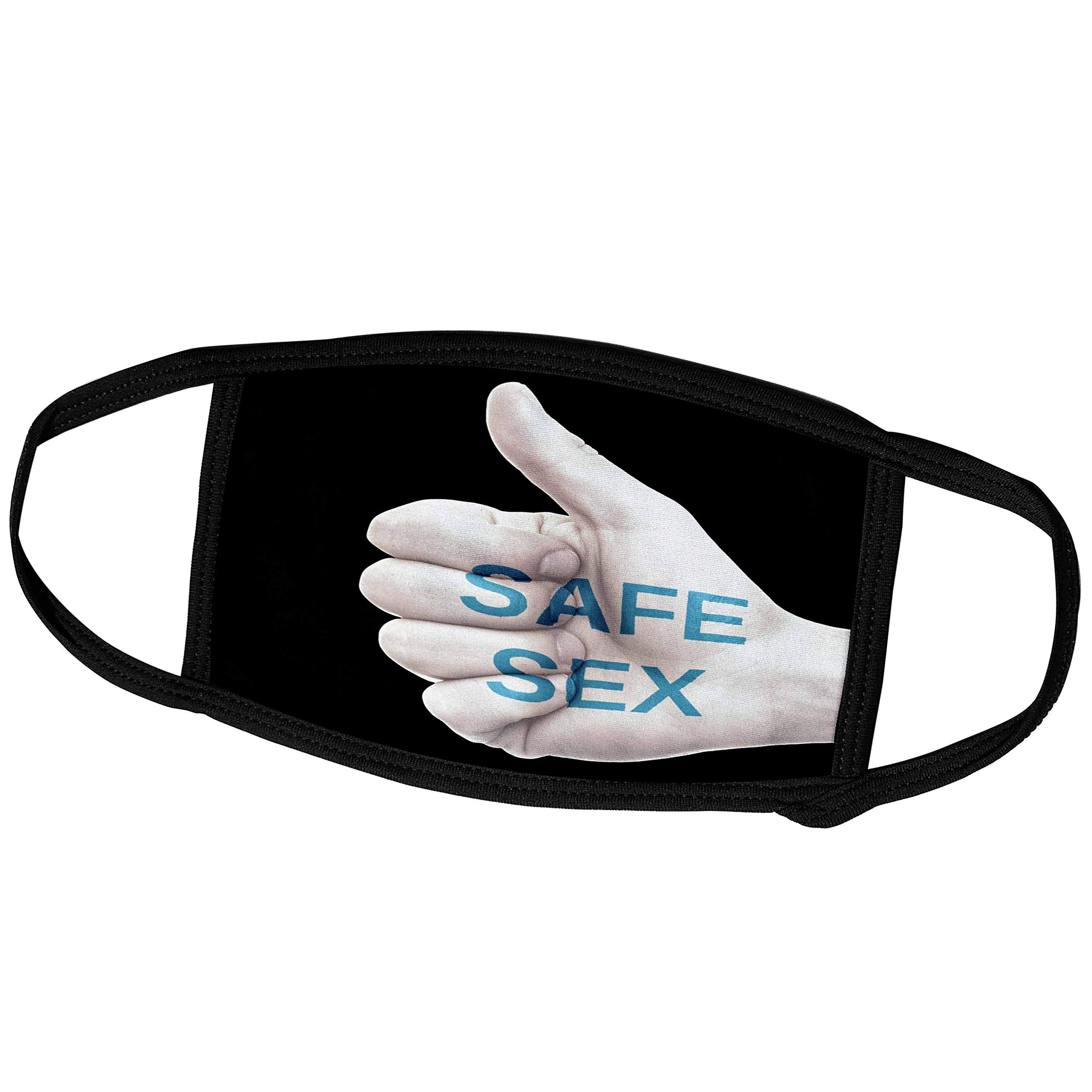 3D Rose RinaPiro Safe Sex Quote Face Masks - Funny & Unique Design for Adults - Perfect for Parties, Gifts & Everyday Wear (fm_266082_2)