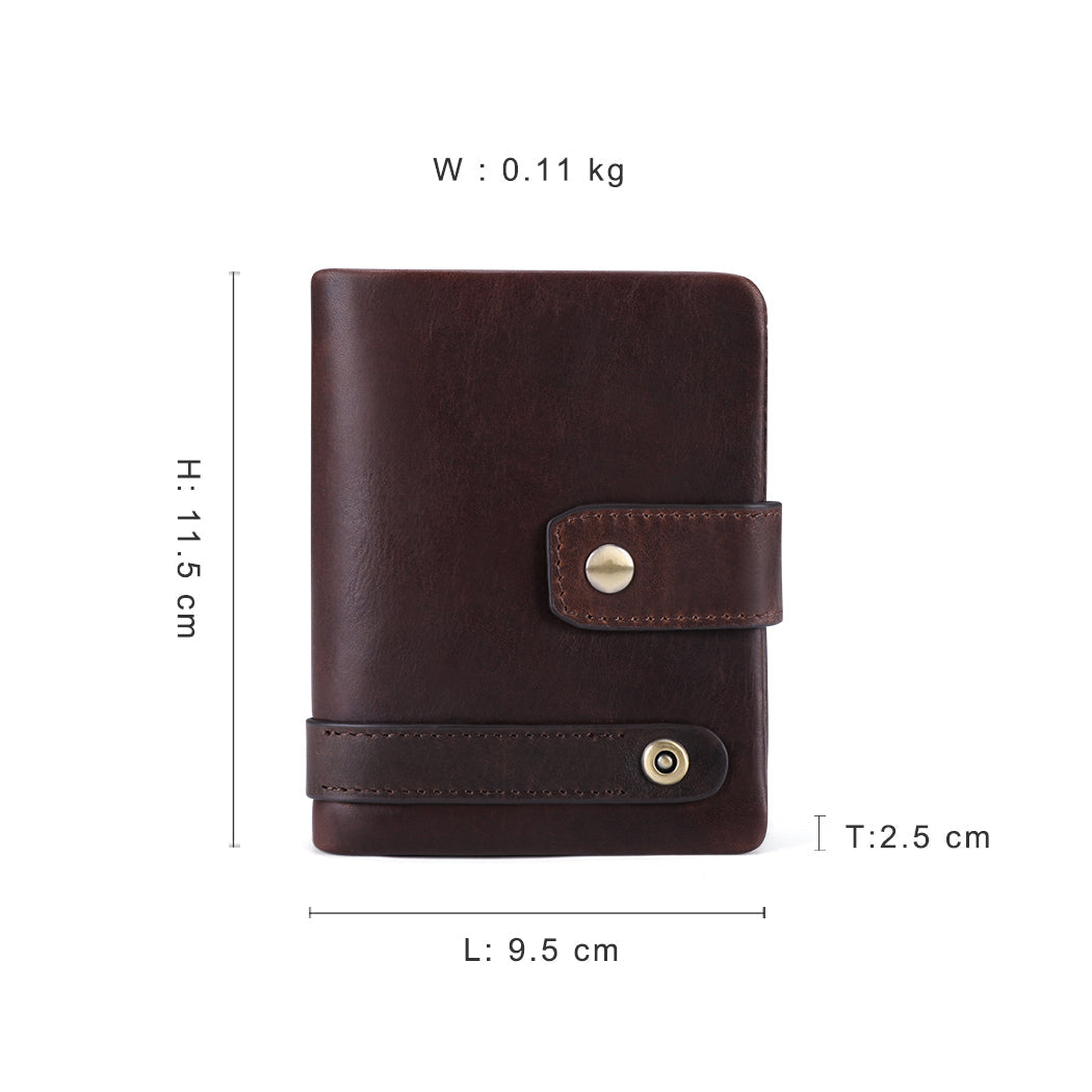 Personalized RFID Blocking Leather Bifold Wallet for Men - Slim Minimalist Design with ID Window & Card Slots - Perfect for Everyday Carry, Travel & Business Use