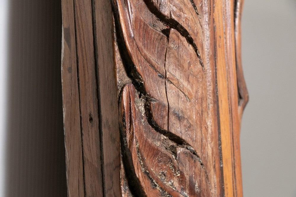 Hand Carved Indian Arched Window Frame Mirror - Brown Wooden Wall Decor for Living Room, Bedroom & Entryway - Boho Home Decor & Unique Gift Idea