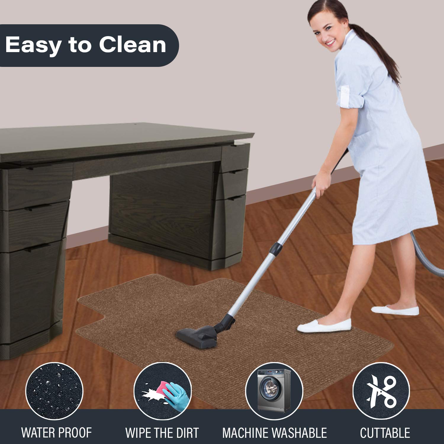 Premium Office Chair Mat for Hardwood & Tile Floors - 36