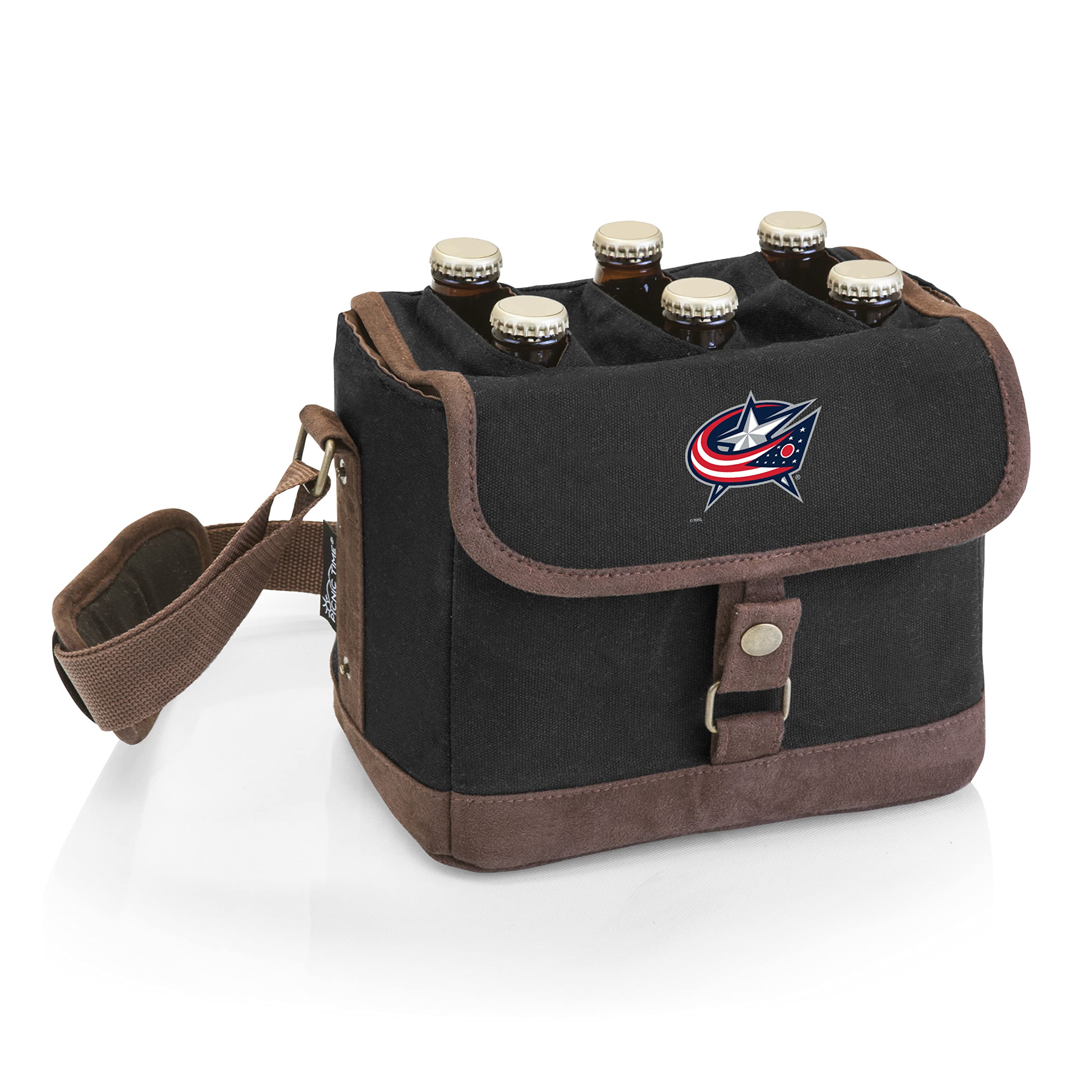 PICNIC TIME NHL Anaheim Ducks Insulated Beer Caddy Cooler Tote with Bottle Opener - Portable Sports Bar Accessories for Tailgating, Camping & Beach Parties