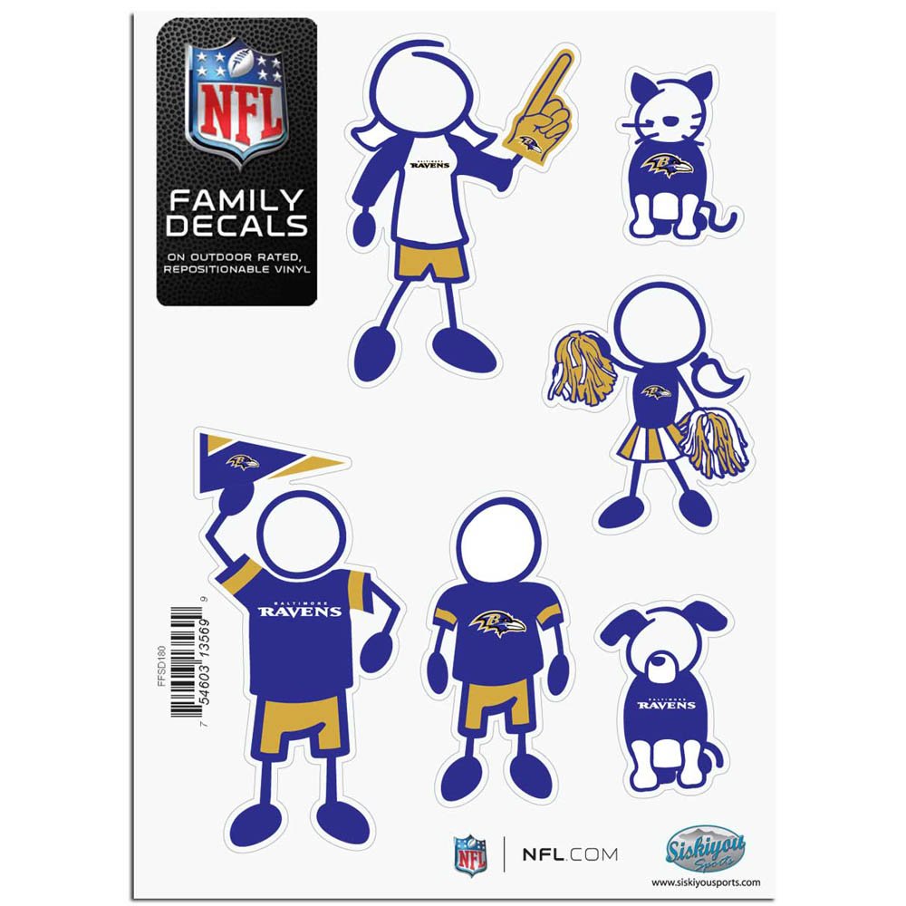 NFL Team Logo Decal Set - Family Car Stickers for Football Fans - Perfect for Tailgating, Game Day & Home Decor